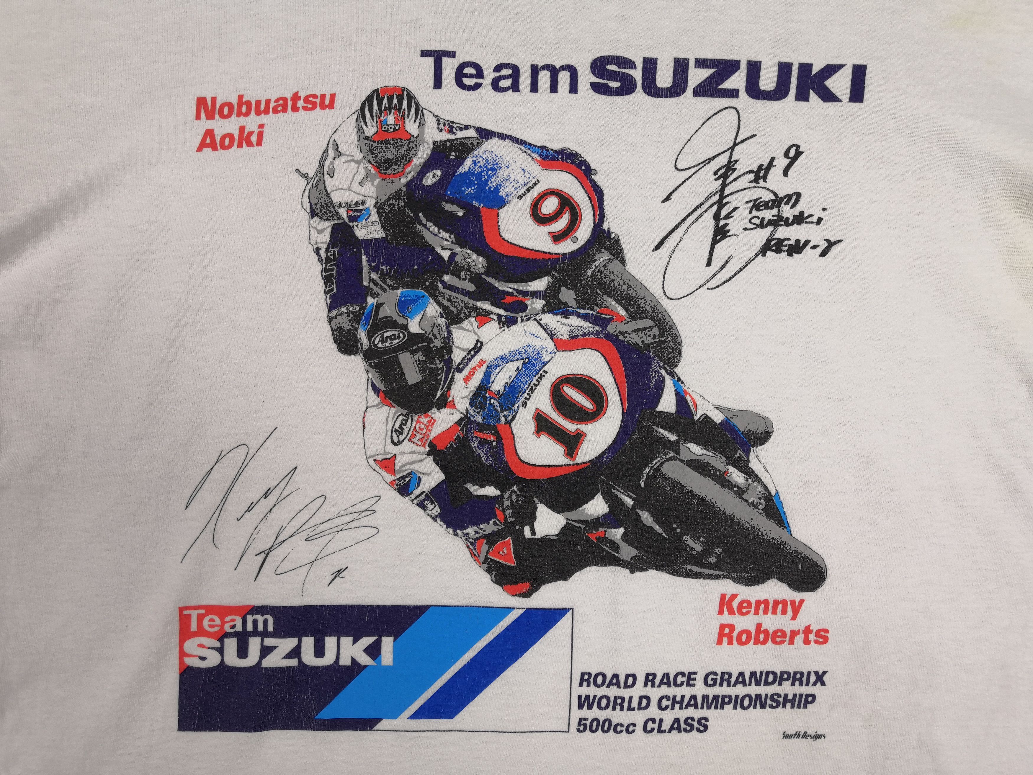 Vintage Vintage Team Suzuki T-shirt Kenny Robert Crewneck Tee Size US L / EU 52-54 / 3 - 6 Thumbnail