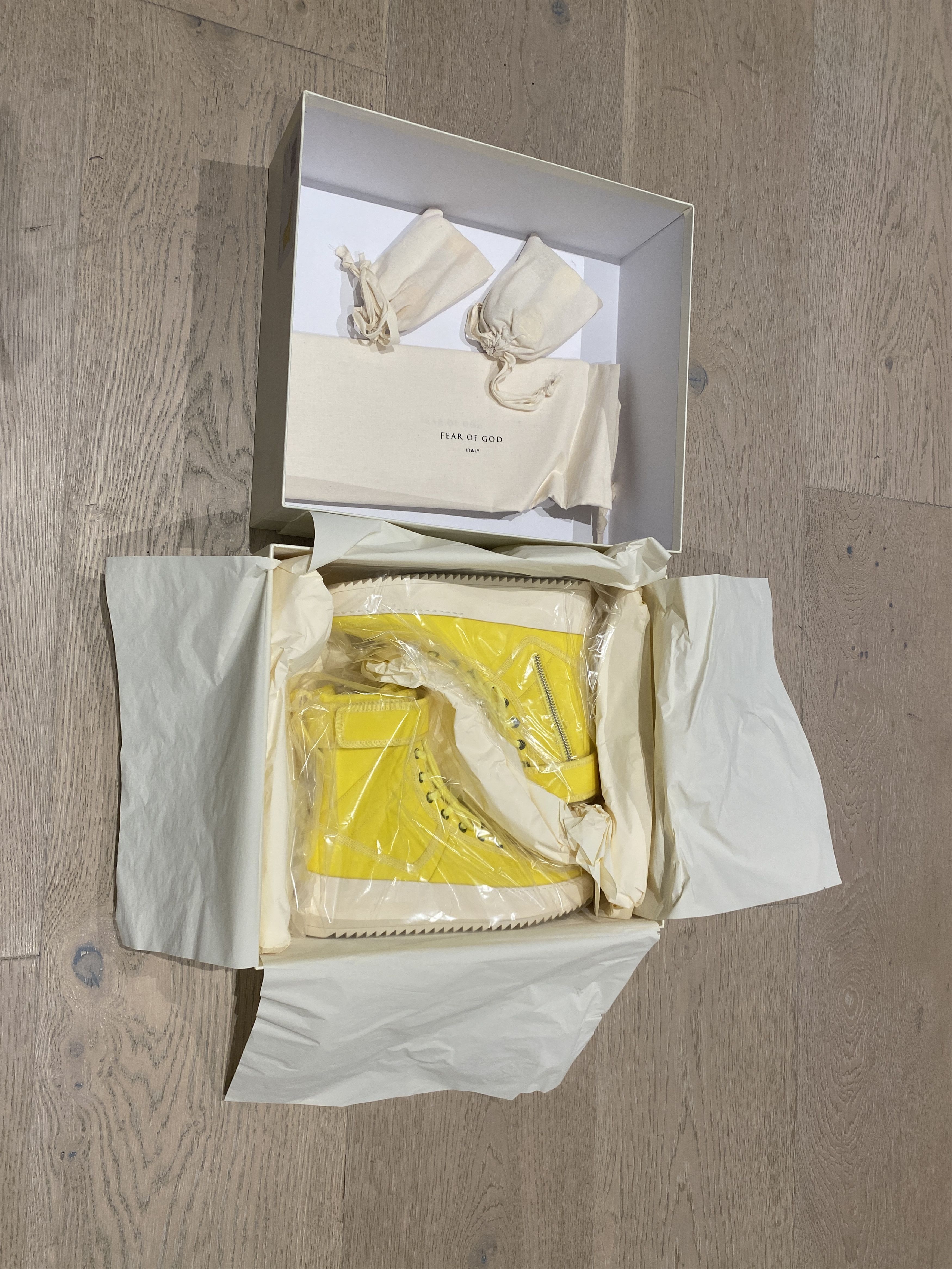 Fear of God $1195 FEAR OF GOD Yellow Nylon Military Sneaker High Top Size US 6 / EU 39 - 3 Thumbnail