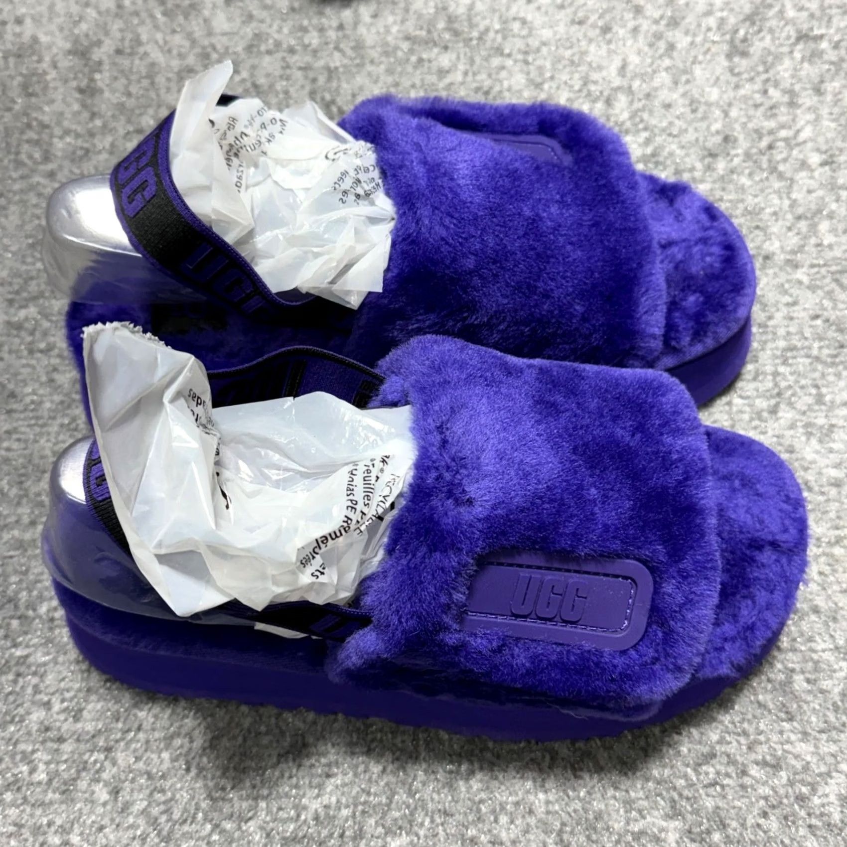 Ugg UGG Disco Slide Womens 7 Purple Platform Sheepskin Slippers 1112258 New in Box Size US 5 / IT 35 - 3 Thumbnail