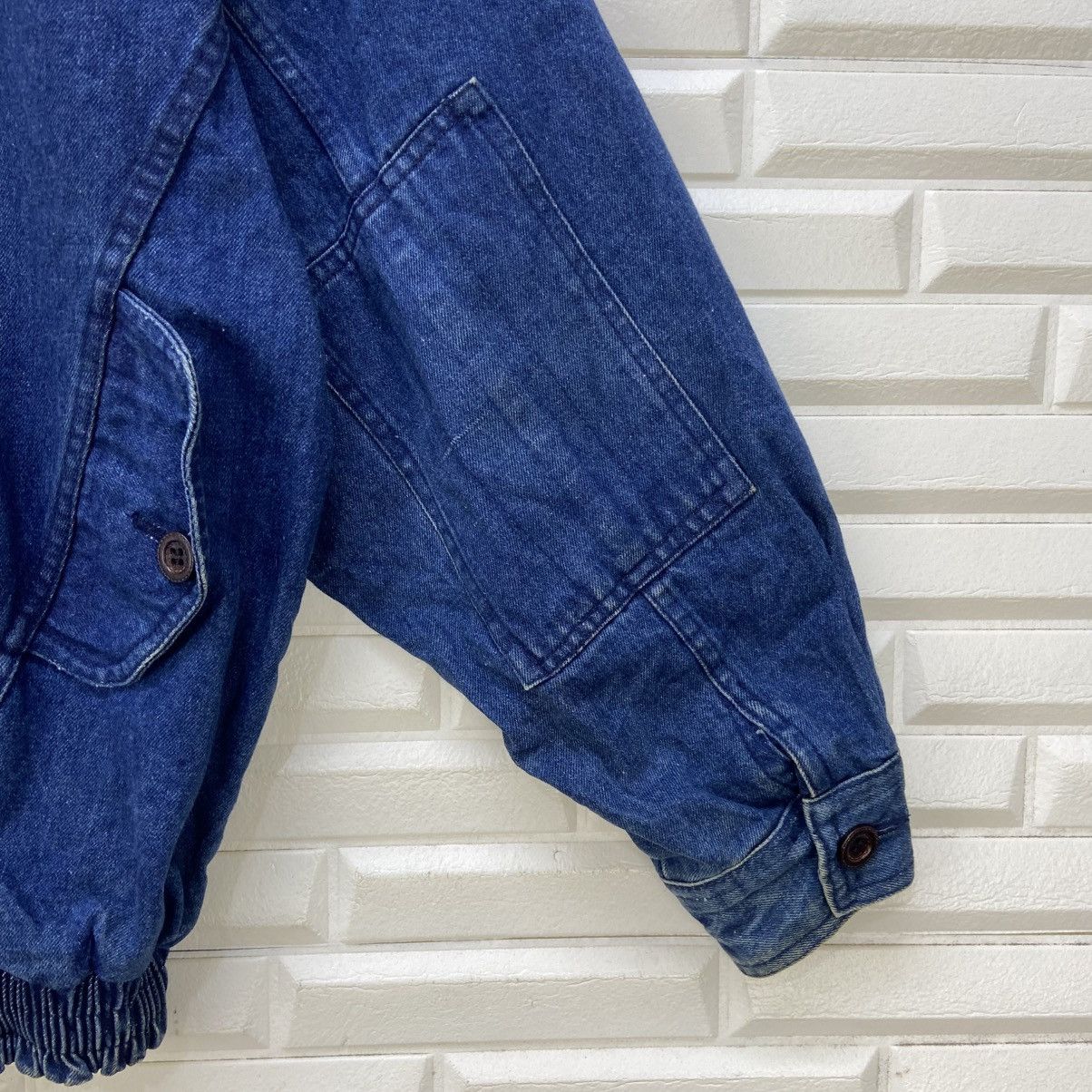 Trussardi Vintage Trussardi Oversize Loose Bomber Style Denim Jacket Size US S / EU 44-46 / 1 - 15 Thumbnail
