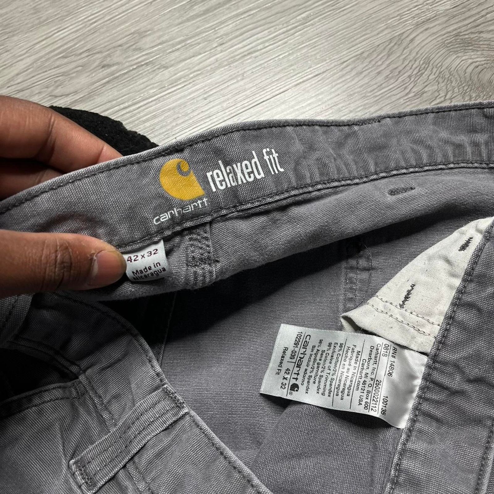 Carhartt Carhartt Relaxed Fit Carpenter Style Work Pants 42x32 Grey Size US 42 / EU 58 - 3 Thumbnail