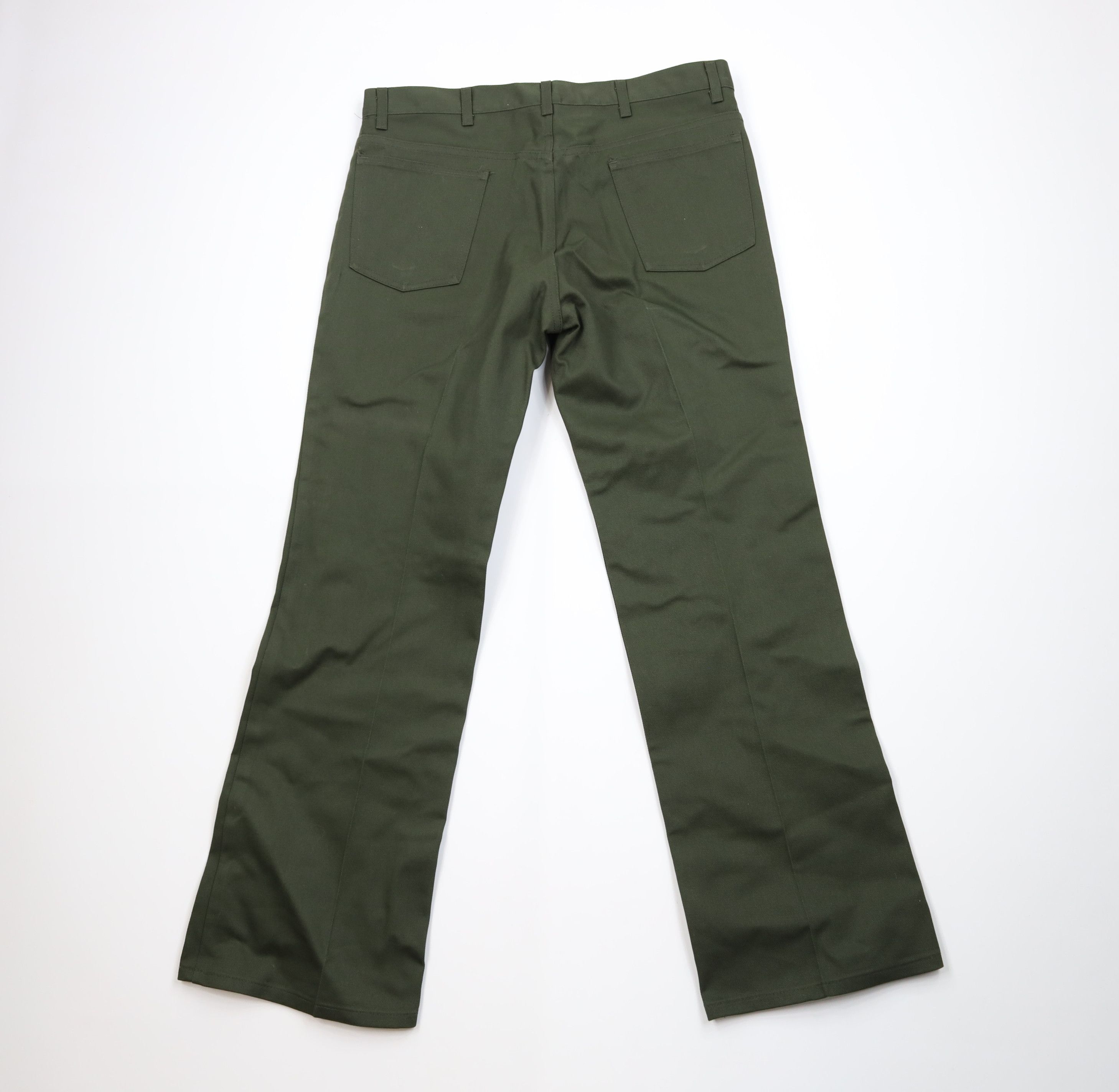 Vintage Vintage 70s Streetwear Bell Bottoms Denim Jeans Green USA Size US 38 / EU 54 - 7 Thumbnail