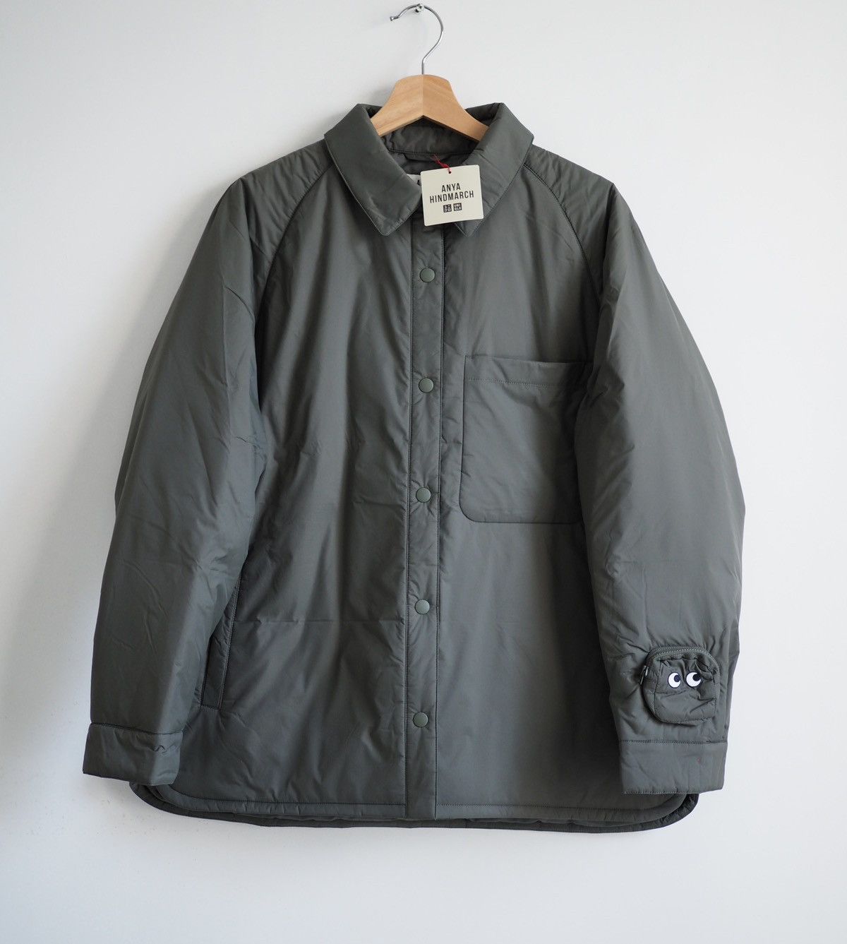 Anya Hindmarch puffer Uniqlo pufftech shirt jacket large