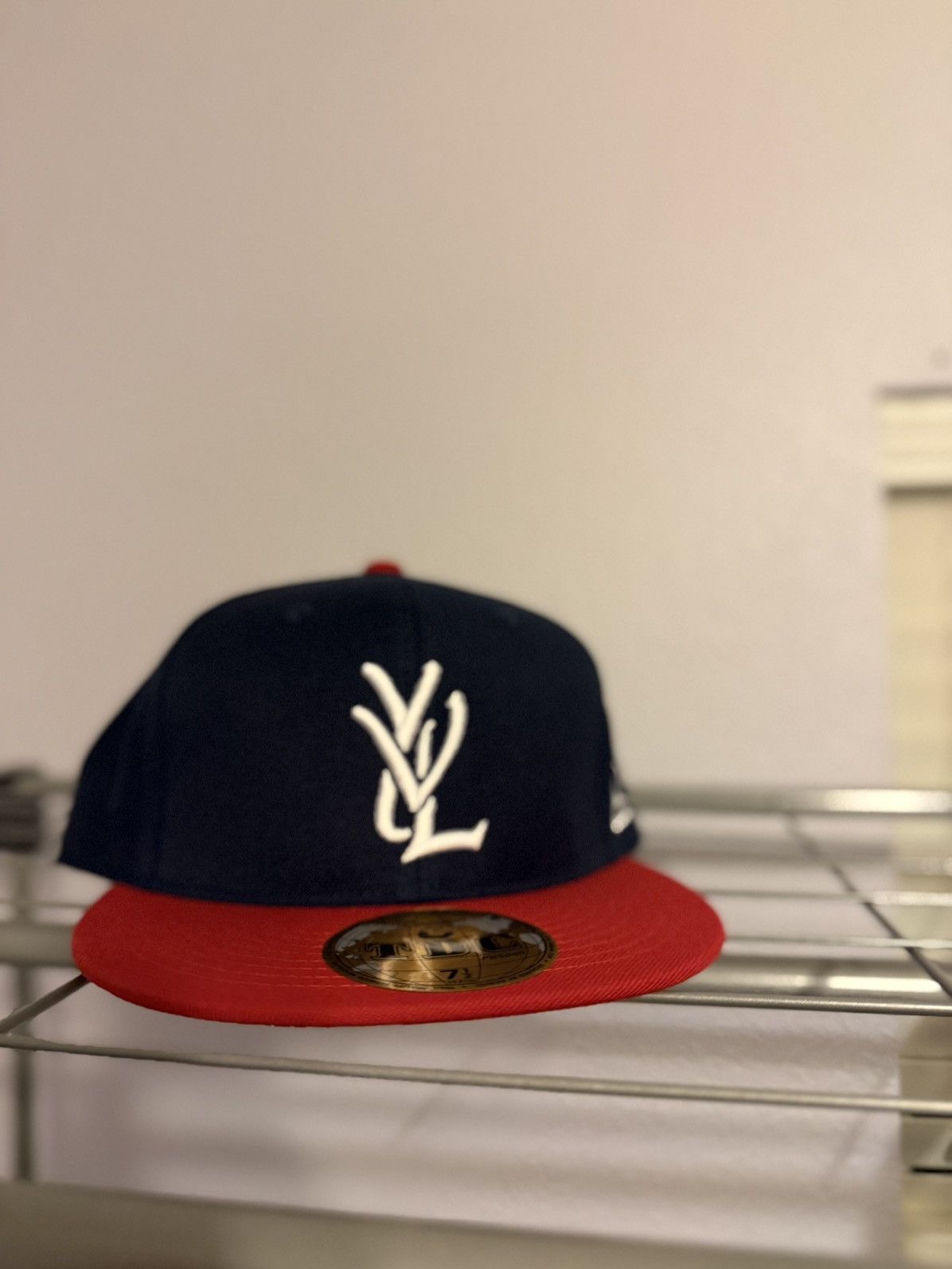 Playboi Carti YVL Fitted 7 3/8 - Blue with Red Brim | Grailed