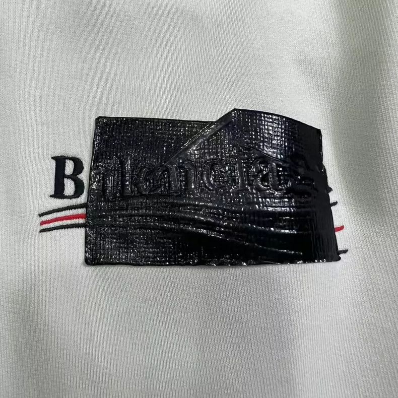 Balenciaga Balenciaga Duct Tape Letter-Print Hooded Casual Sweatshirt Size US L / EU 52-54 / 3 - 3 Thumbnail