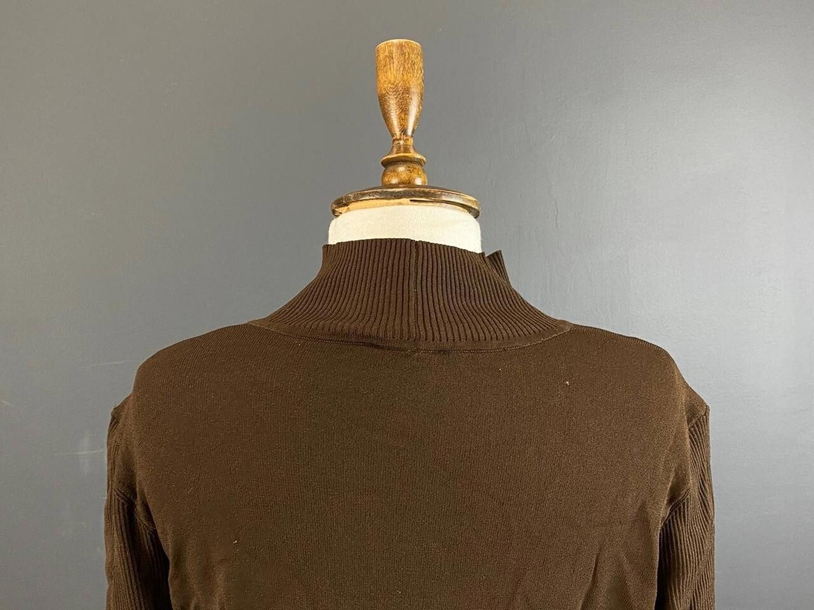 Escada Escada Brown Short Sleeve High Neck Top Blouse Size 42 Size M / US 6-8 / IT 42-44 - 9 Thumbnail