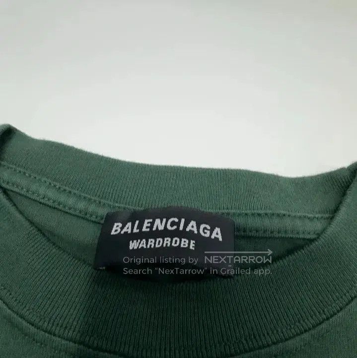 Balenciaga Balenciaga Green Logo Short Sleeve T. Size US XS / EU 42 / 0 - 6 Thumbnail