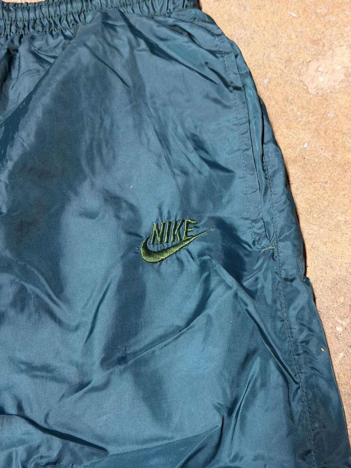 Nike Vintage Nike Teal Nylon Track Pants Size US 32 / EU 48 - 2 Thumbnail