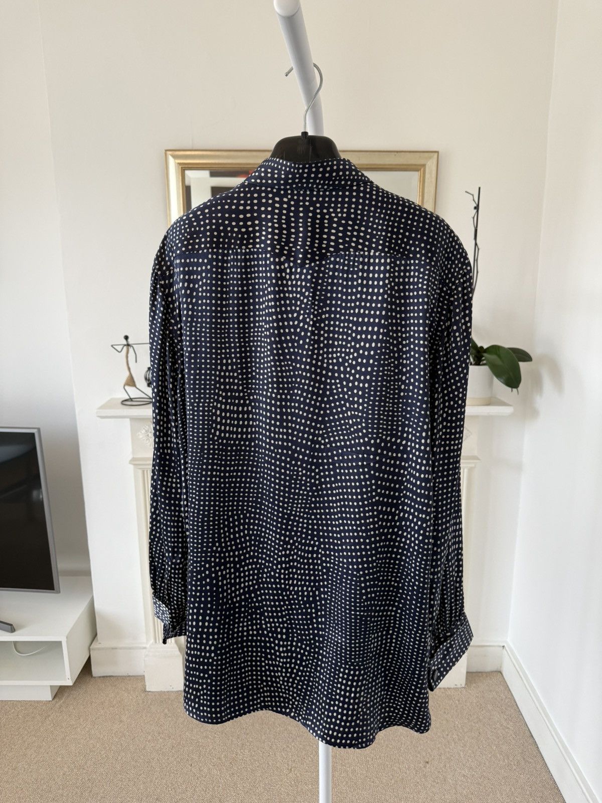 Saint Laurent Paris SS21 Saint Laurent Silky Polka Dot Shirt Size US M / EU 48-50 / 2 - 7 Thumbnail