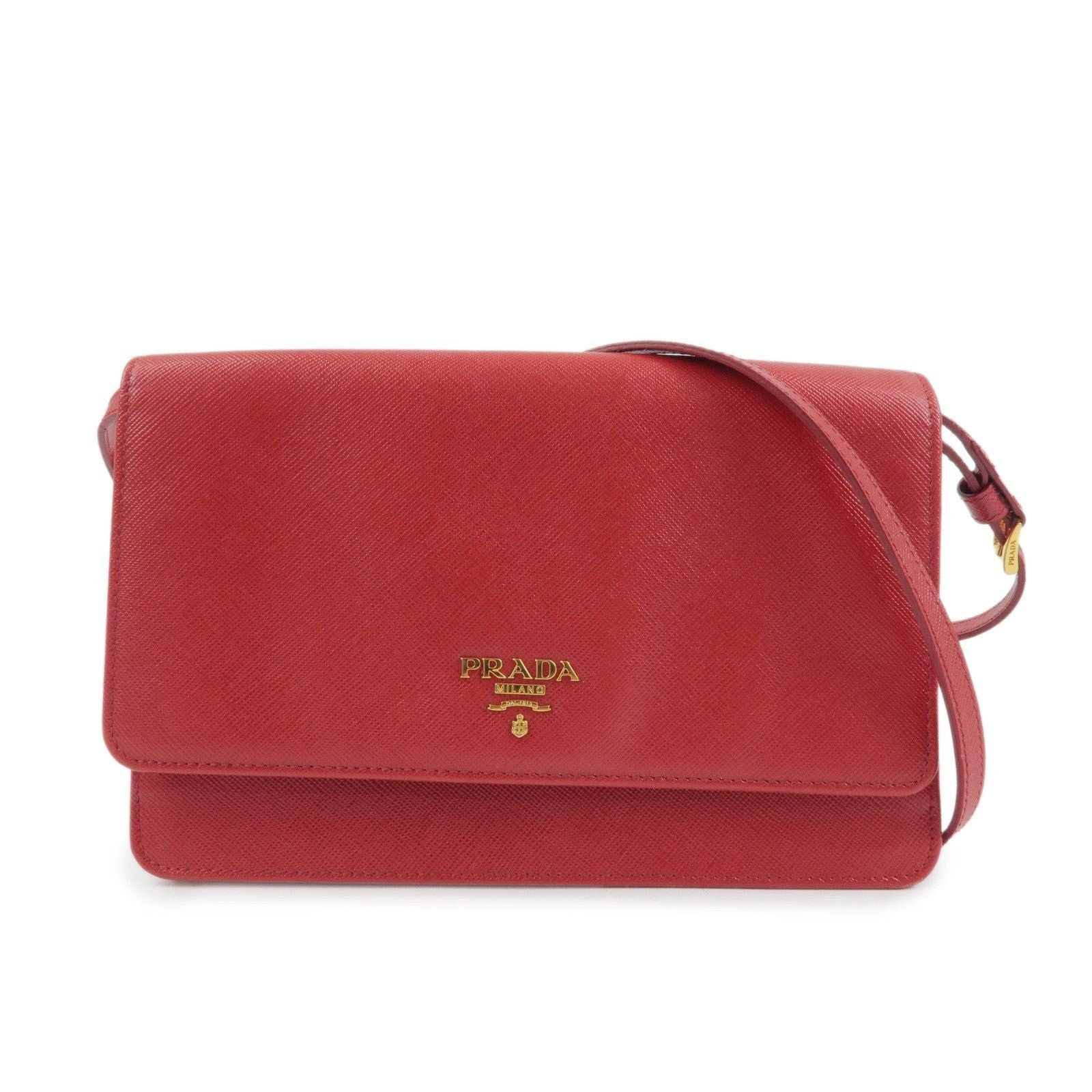 Prada Prada Saffiano Crossbody Bag Red Size ONE SIZE - 1 Thumbnail