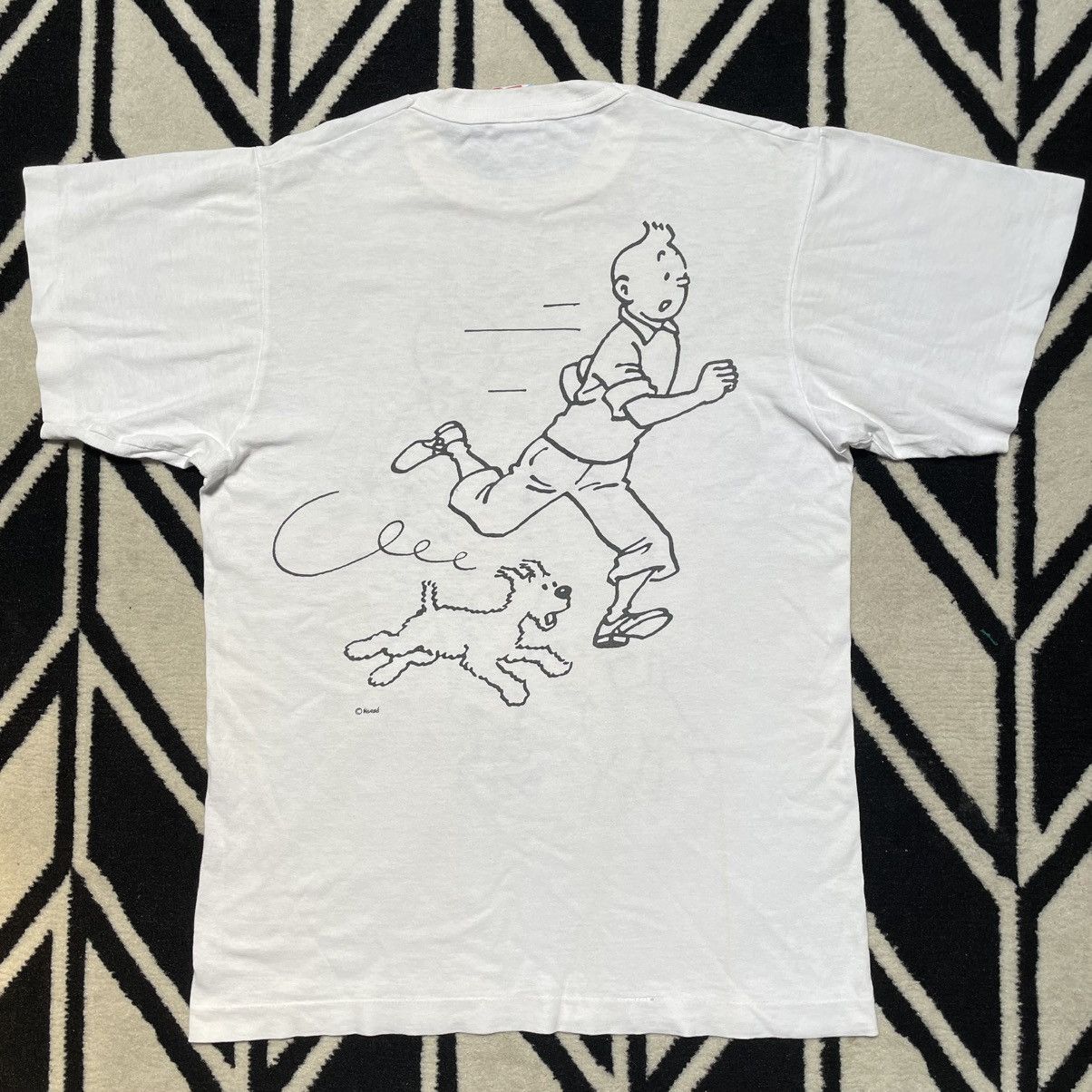 Fruit Of The Loom Vintage Tintin & Snowy Size US M / EU 48-50 / 2 - 5 Thumbnail