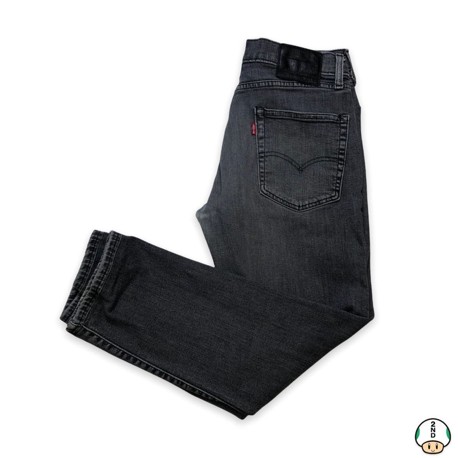 Levi's × Vintage Levi's 514 Jeans 30x27 Black Slim Straight Fit Stretch Denim Size US 30 / EU 46 - 1 Thumbnail