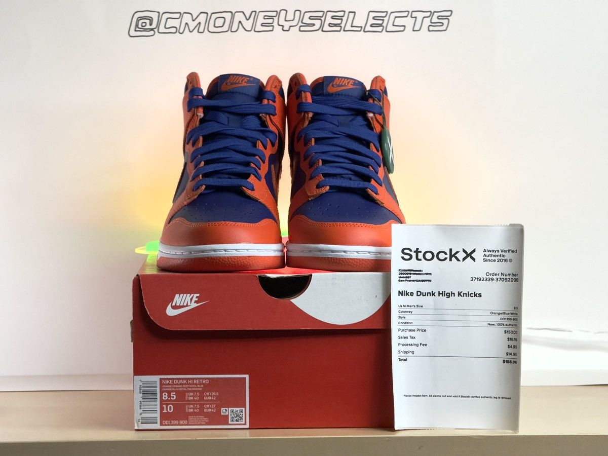 Nike Nike Dunk High “Knicks” Size US 8.5 / EU 41-42 - 3 Thumbnail