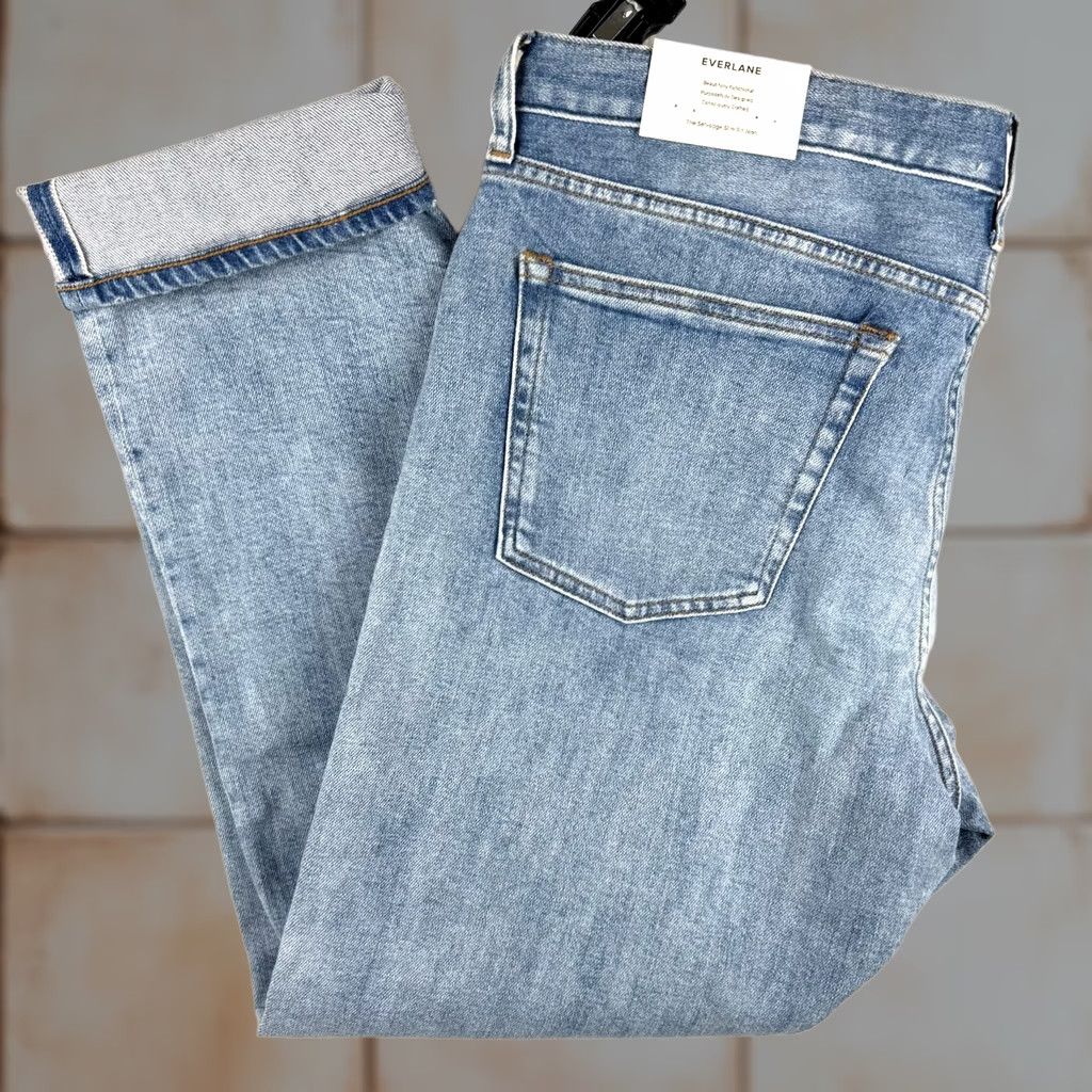 Everlane Everlane Jeans Slim 35x30 Denim Blue 5-Pocket Straight Men's Regular Mint No N/A Size US 35 - 1 Thumbnail
