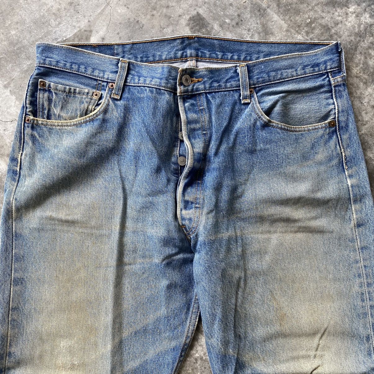 Levi's Vintage Y2K Levis 501 Distressed Denim w36 Size US 36 / EU 52 - 2 Thumbnail