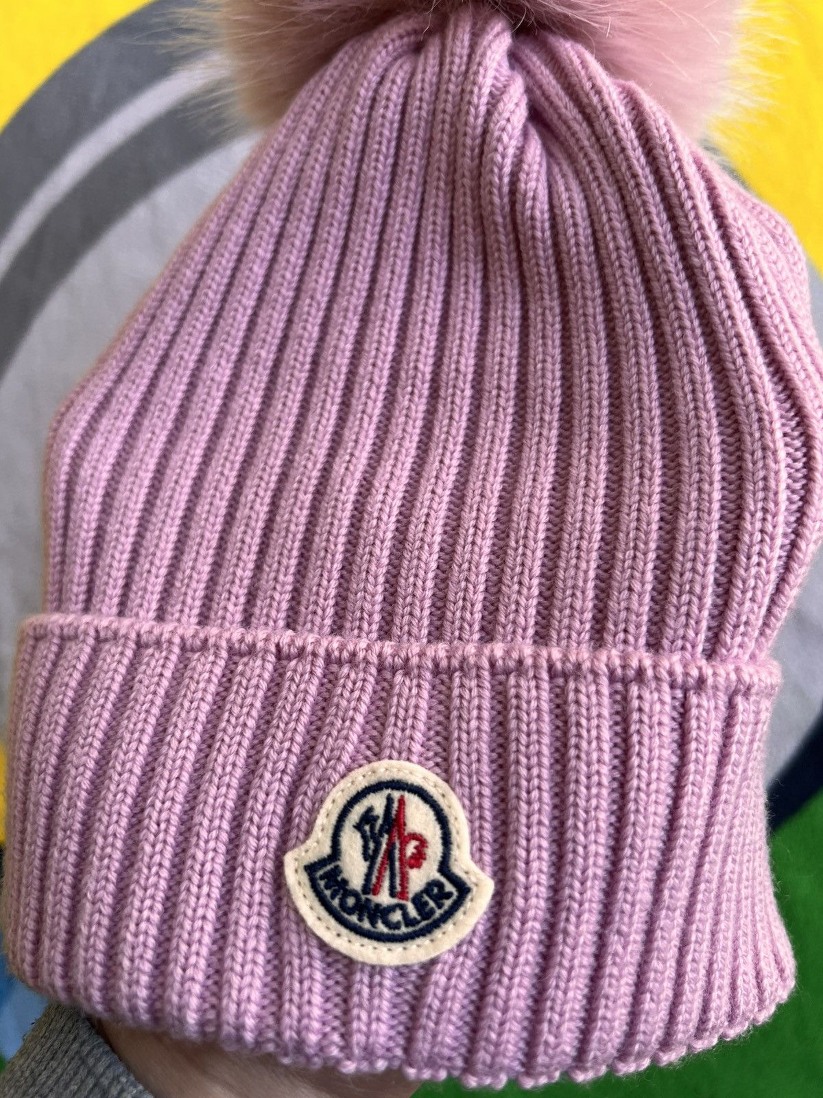 Moncler Moncler Berretto Tricot Pom Pom Beanie pink logo hat cap cuf Size ONE SIZE - 7 Thumbnail