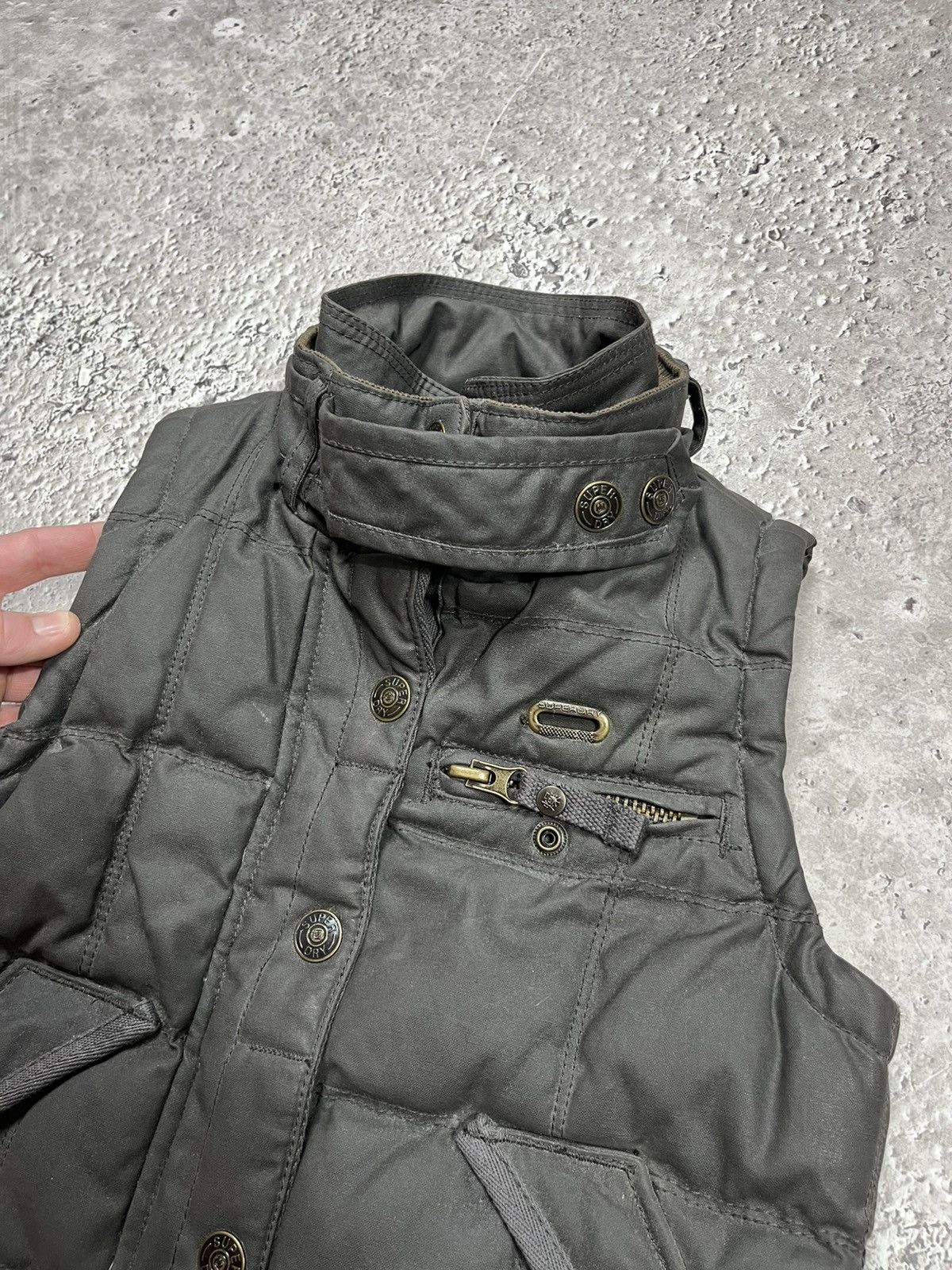 Superdry Superdry Womens Padded Vest Grey Motorcycle Style Size XS / US 0-2 / IT 36-38 - 5 Thumbnail