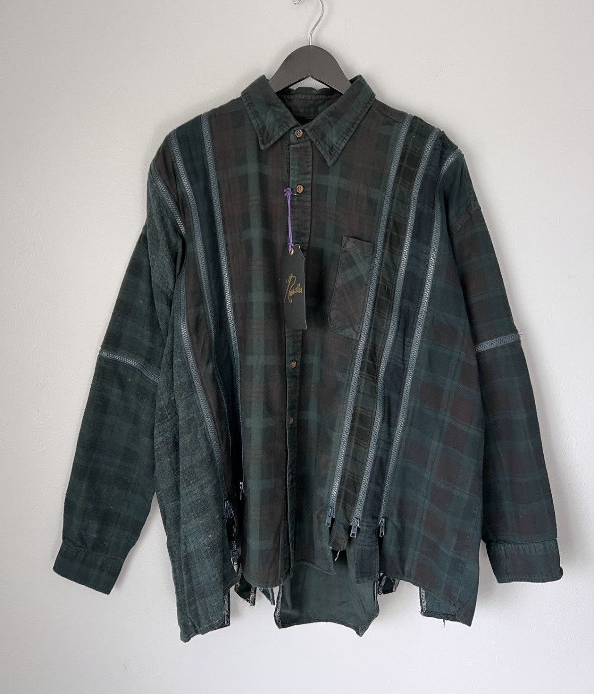 Needles Rebuild Zipped 7 cuts Flannel in Green
