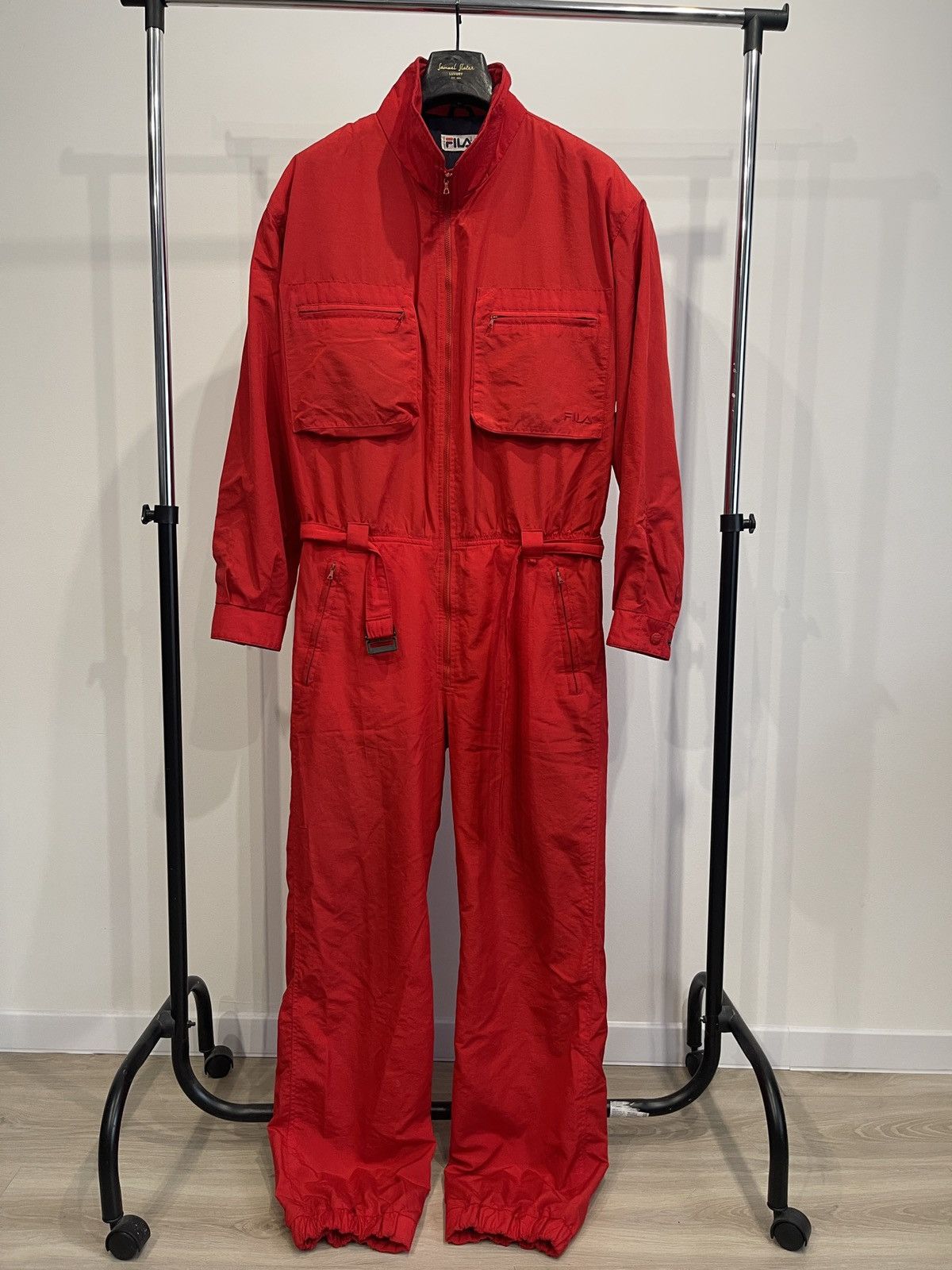 Fila 🔥1990s Archive Fila Jumpsuit overall thinsulate red L Size US 34 / EU 50 - 1 Thumbnail