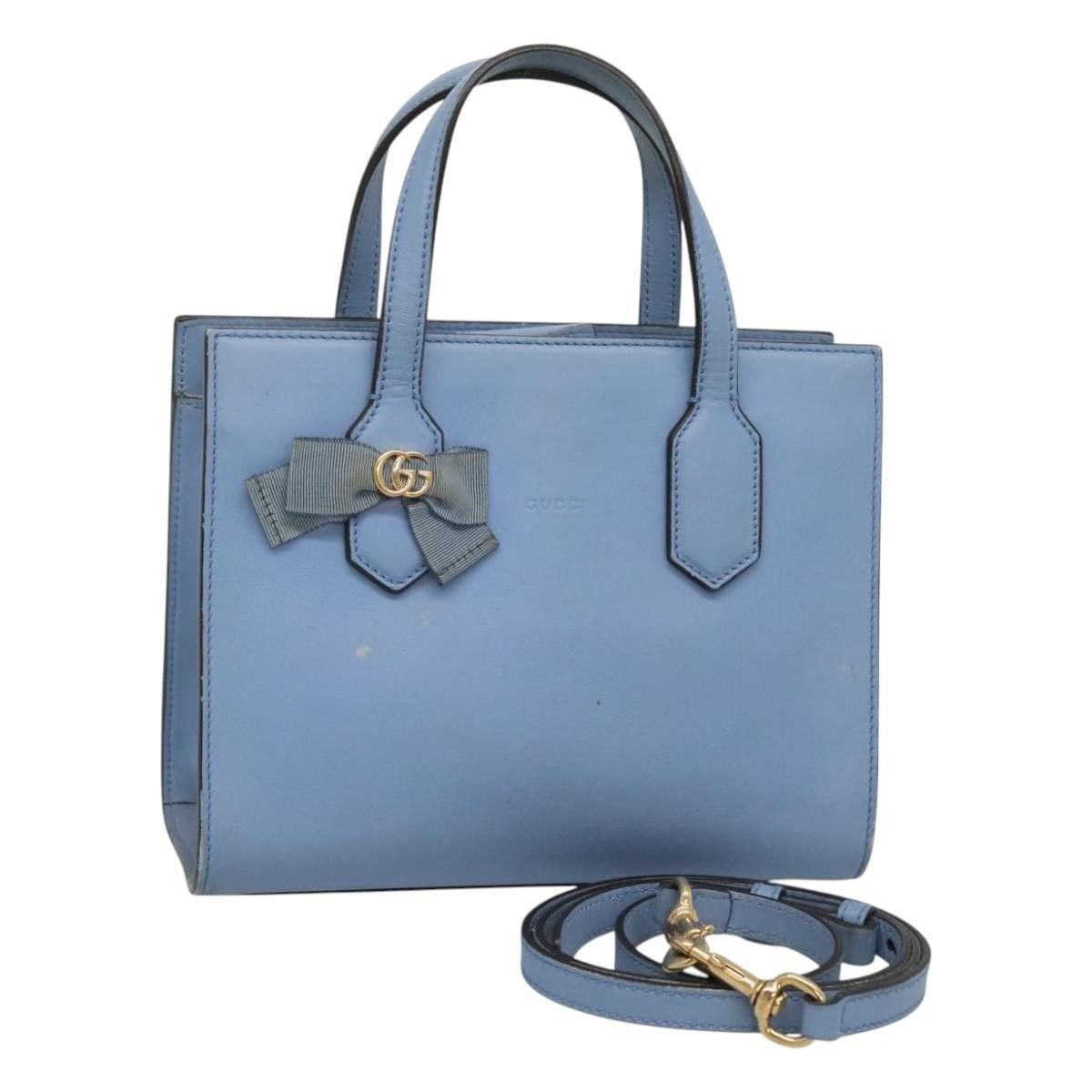 Gucci Gucci GG Ribbon Tote Leather Size ONE SIZE - 1 Thumbnail