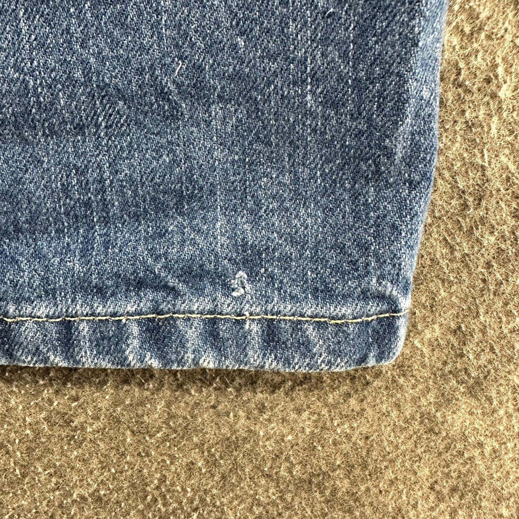 Dickies Dickies Jeans Mens 34x34 Blue Carpenter Relaxed Straight Medium Wash Distressed 5-Pocket Denim Cotton Blend Regular Inseam 34 Logo Vintage Retro Mens Size US 34 / EU 50 - 3 Thumbnail