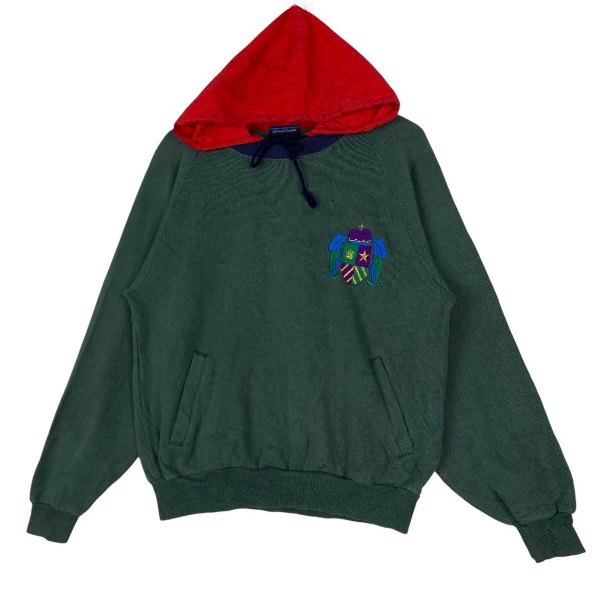 Sergio Tacchini × Vintage Vintage Sergio Ticchini Small Embroidered Logo Hoodie Green Size US L / EU 52-54 / 3 - 3 Thumbnail