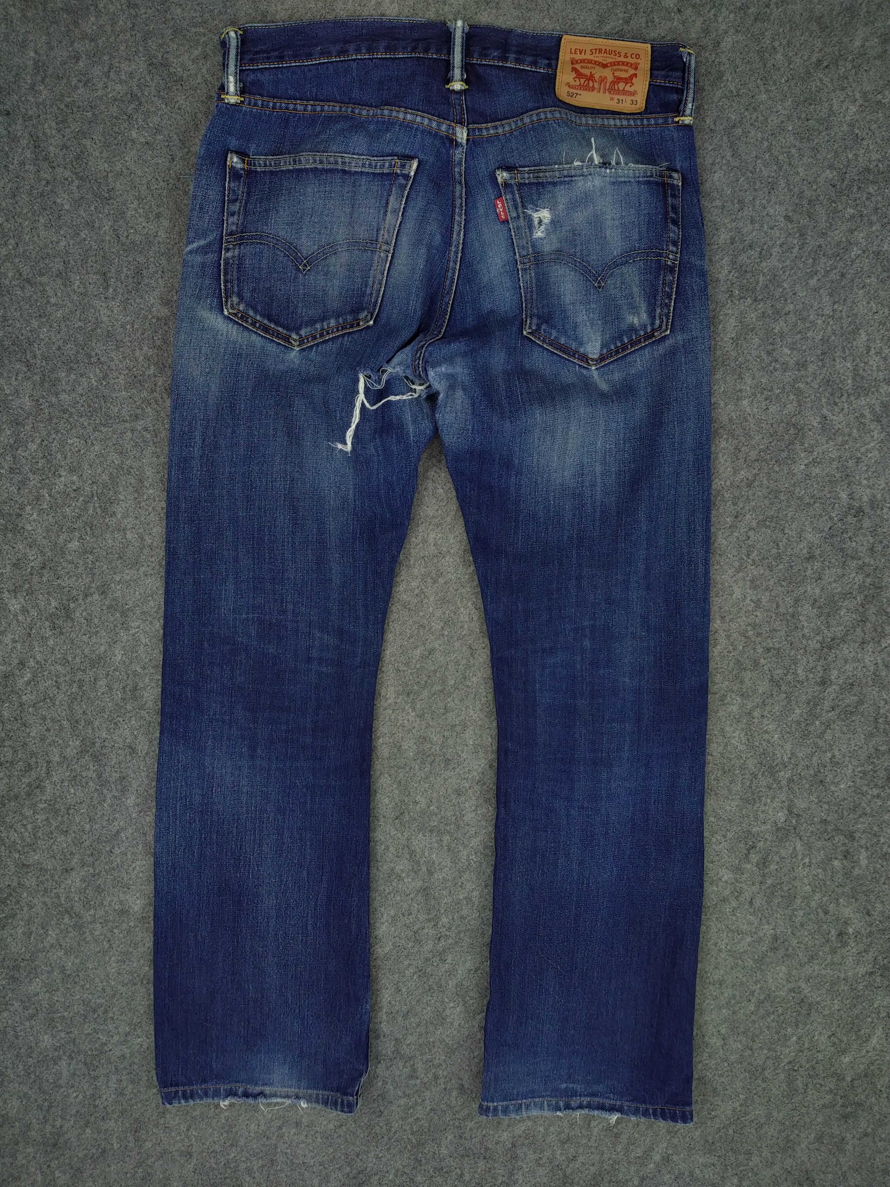 Levi's Distressed Levi's 527 Flare Denim 32x30.5 -JN686 Size US 32 / EU 48 - 2 Thumbnail