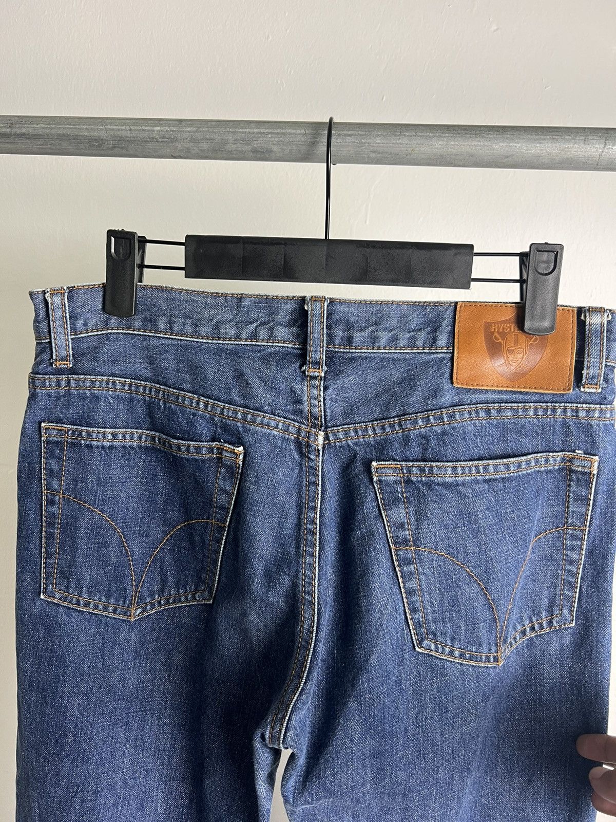 Hysteric Glamour × Vintage Vintage Hysteric Glamour Skinny Jeans V Stripe Pockets Size 31" - 6 Thumbnail