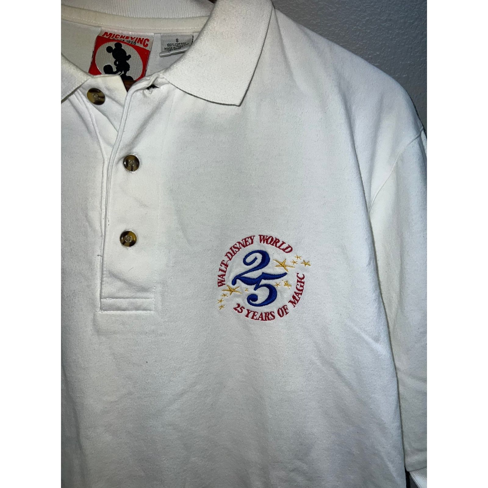 Vintage Vintage Walt Disney World Polo Shirt 25 Years Mickey Small Size US S / EU 44-46 / 1 - 3 Thumbnail