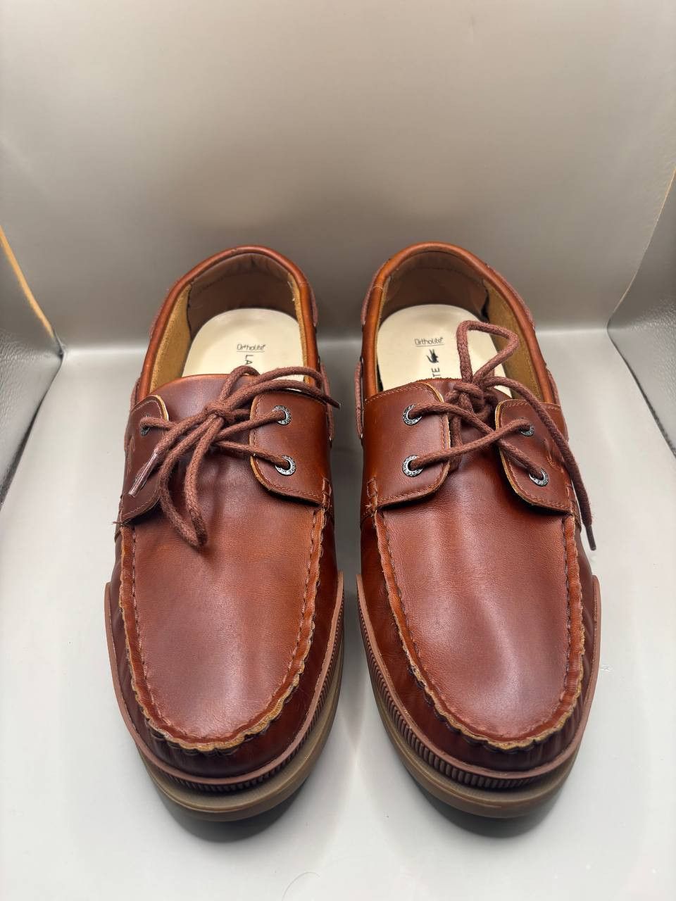 Lacoste Lacoste Nautic 120 2 Brown Leather Boat Shoes US 12 EUR 46 Size US 12 / EU 45 - 6 Thumbnail