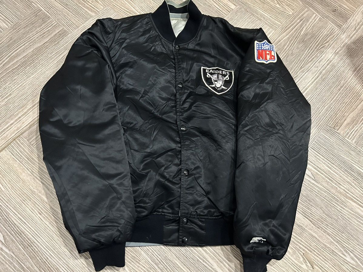 NFL × Starter × Vintage *VINTAGE 80s* Starter X Oakland Raiders - Reversible Jacket Size US XL / EU 56 / 4 - 1 Thumbnail