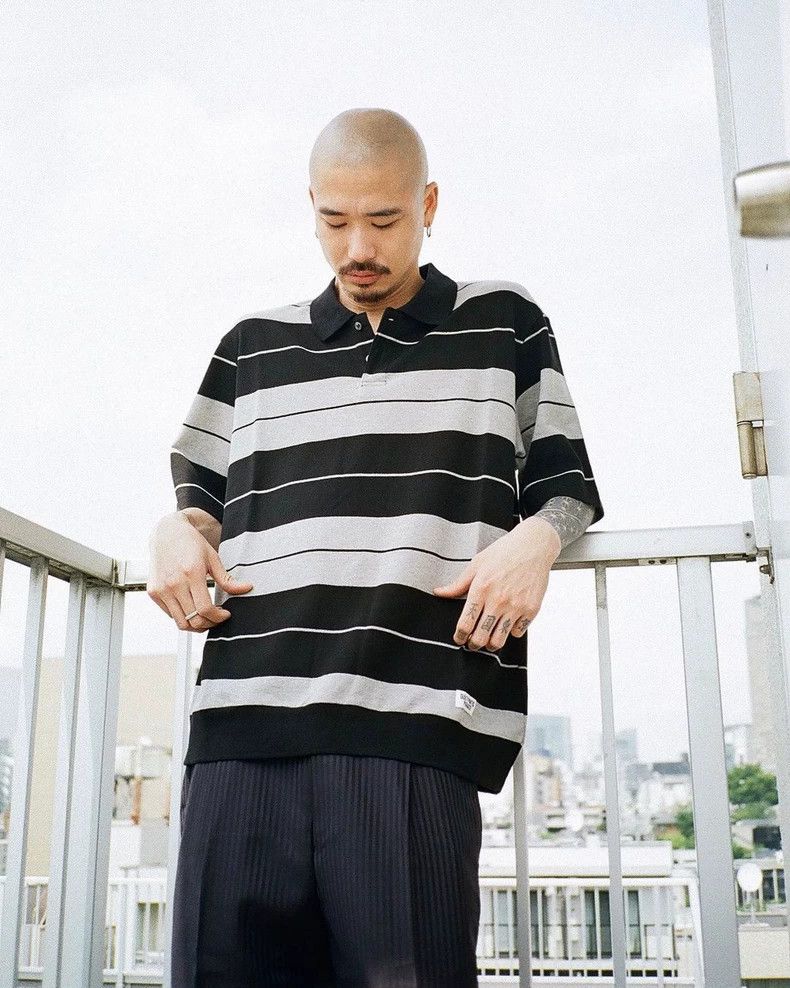 Other Wacko Maria Polo Shirt 23ss Short Sleeve Striped T-Shirt X Size US XL / EU 56 / 4 - 1 Thumbnail