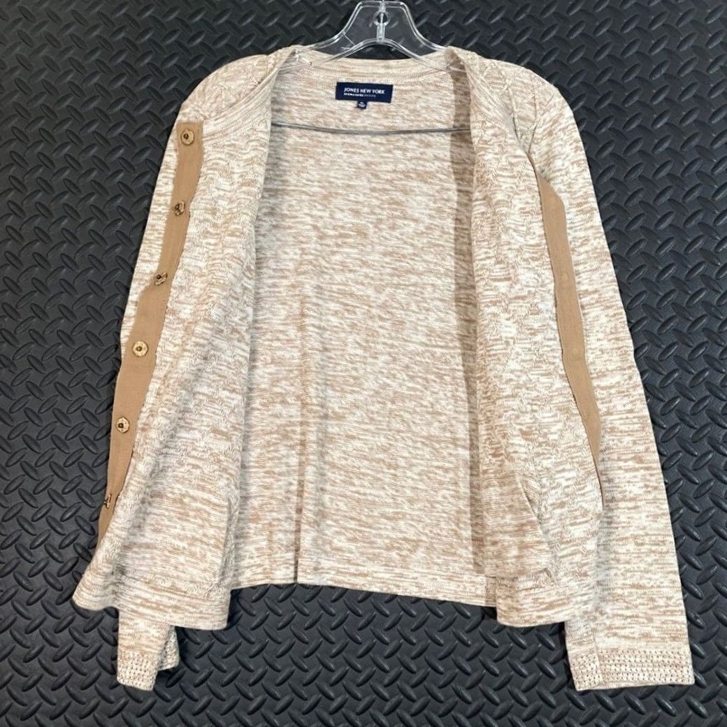 Jones New York Jones New York Sweater Cardigan PL Light Brown Heather Button Up Light Weight Womens Size L / US 10 / IT 46 - 4 Thumbnail