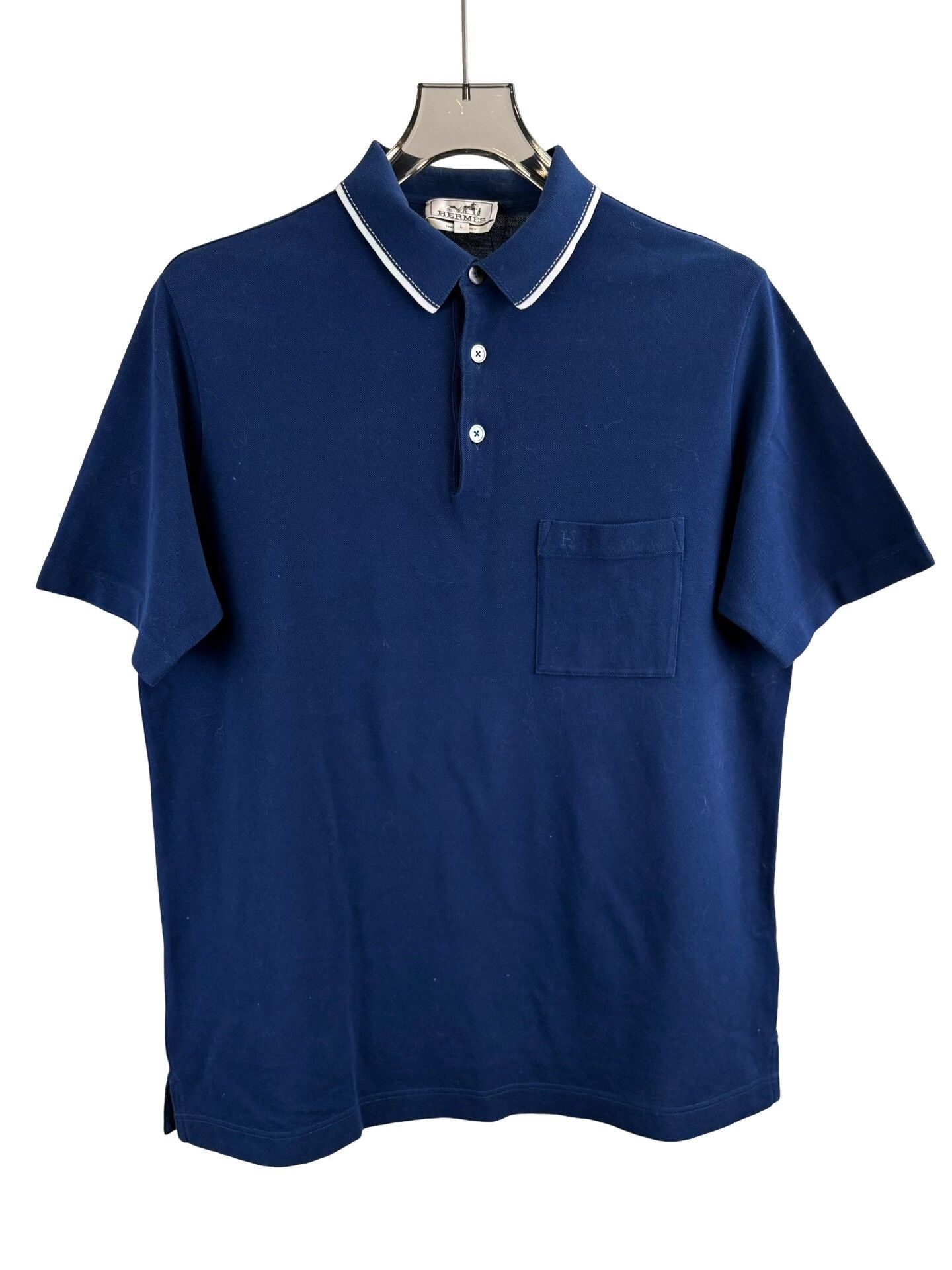 Hermes Hermes Cotton Pocket Polo Shirt Size L Size US L / EU 52-54 / 3 - 1 Thumbnail