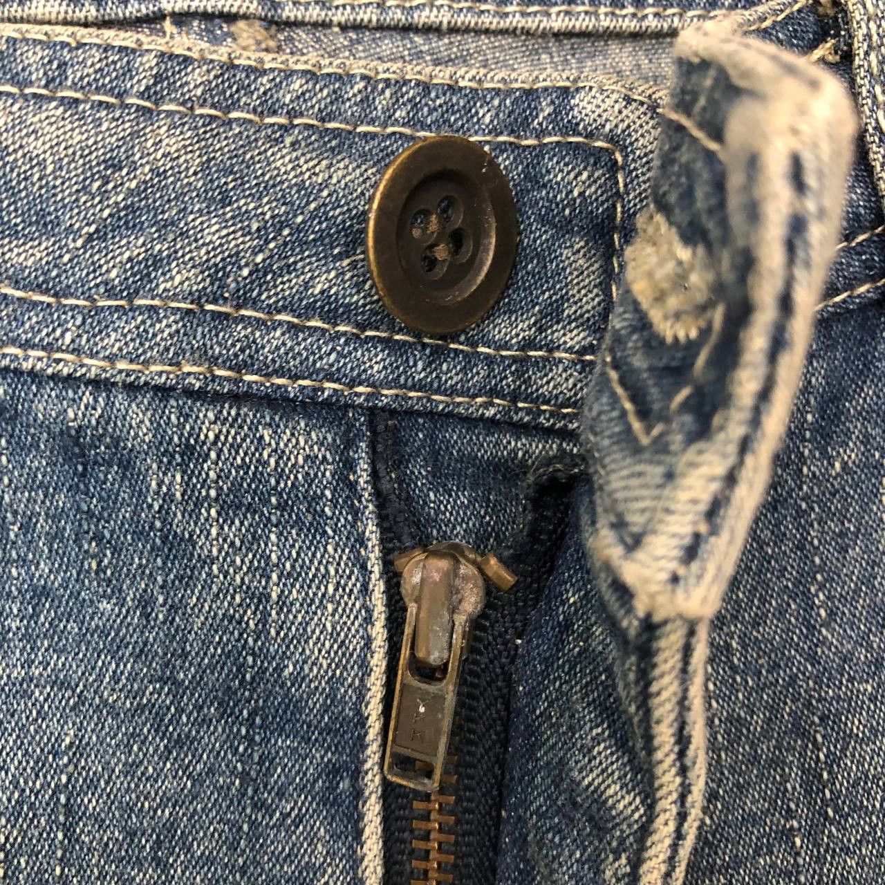 Japanese Brand P809 NEUF CENT NEUF FLARED JEANS Size 29" - 5 Thumbnail