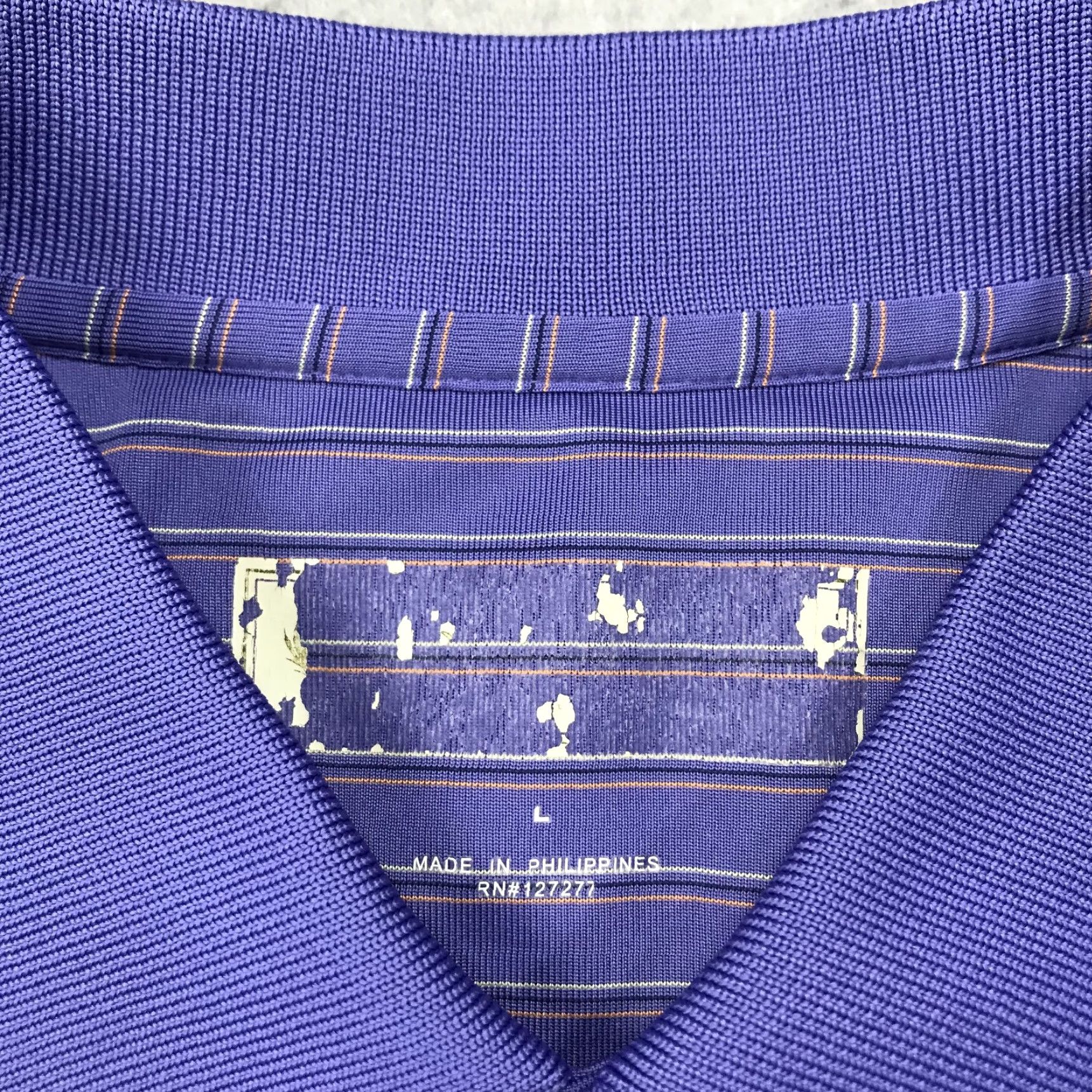 Vintage Donald Ross Polo Shirt Mens L Purple Striped Golf Jersey Polo Shirt Sports Shirt Size US L / EU 52-54 / 3 - 4 Thumbnail