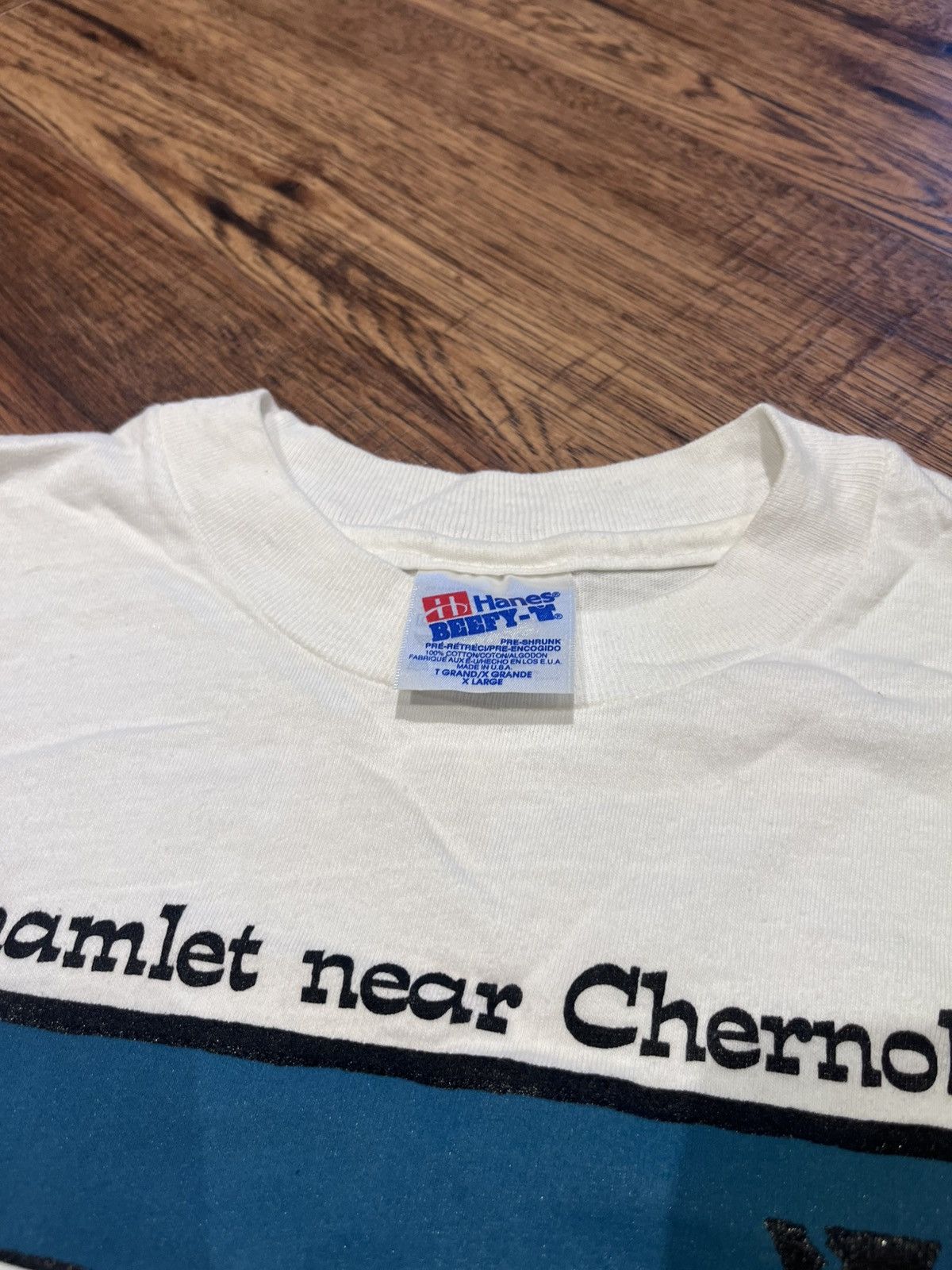 Hanes Vintage Shakespeare Hamlet ‘Parody’ 1994 Shirt Chernobyl Tee Size US XL / EU 56 / 4 - 3 Thumbnail