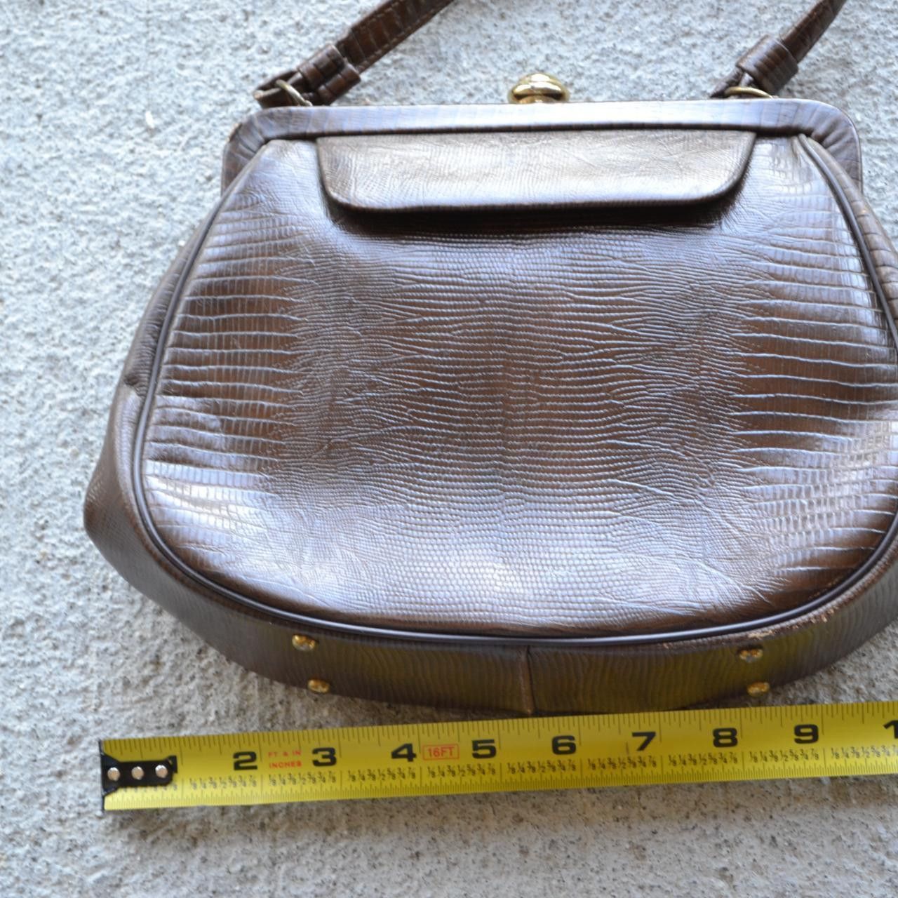 Vintage Vintage Faux Brown leather 50s purse Size ONE SIZE - 2 Thumbnail