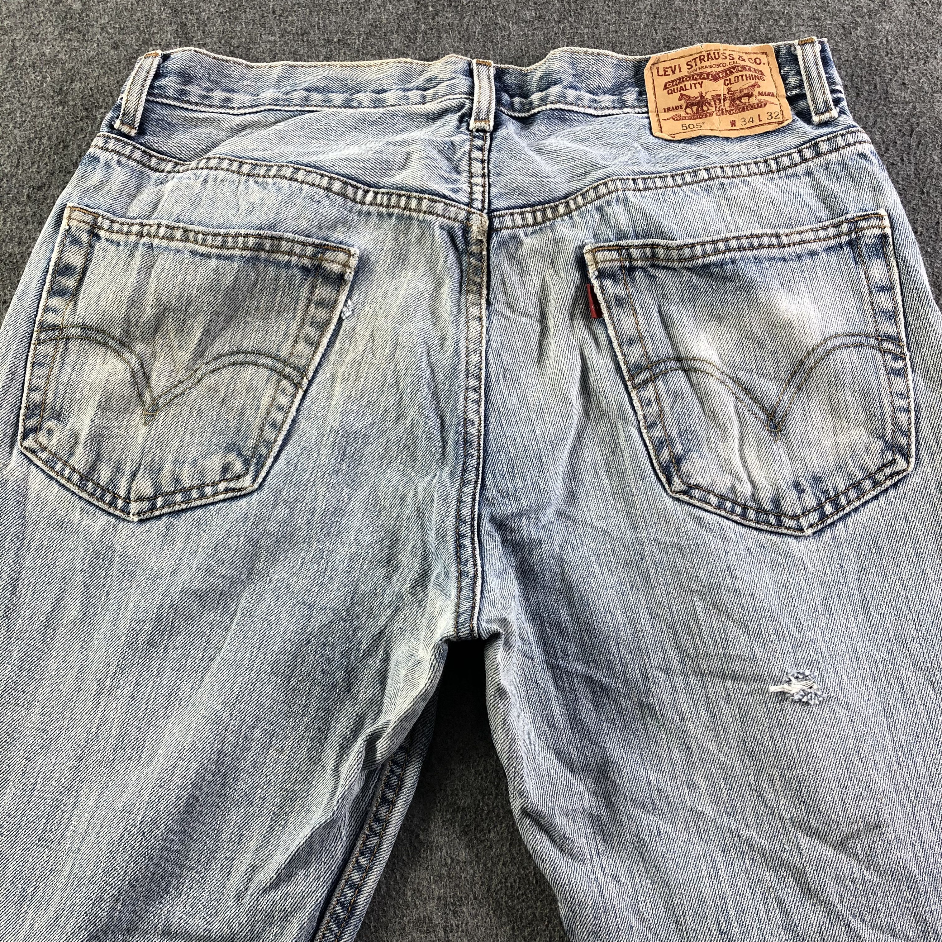 Levi's Vintage Light Wash Levis 505 Jeans-J3200 Size US 34 / EU 50 - 4 Thumbnail