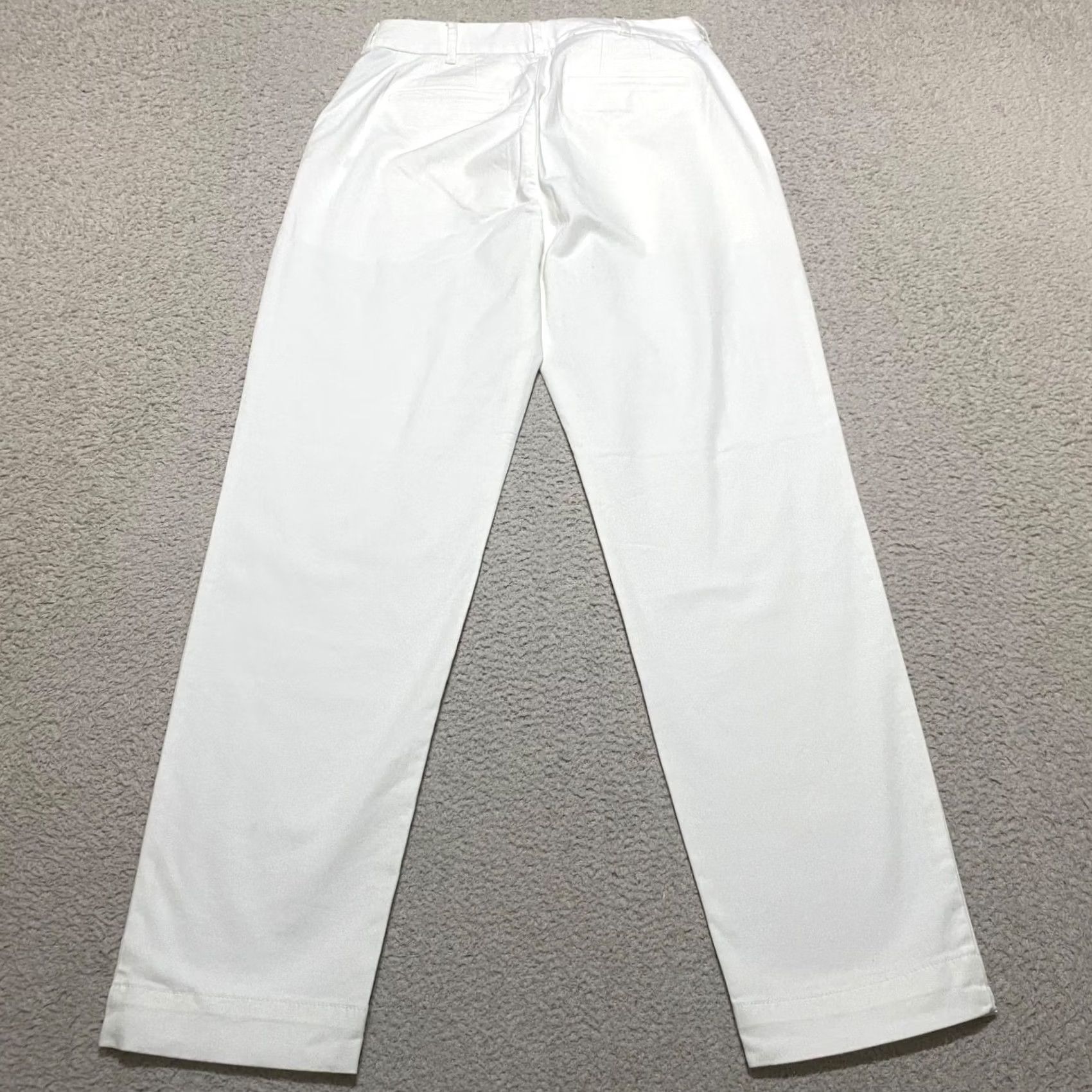 Vineyard Vines Vineyard Vines Pants Womens 4 White Straight Chino High Rise Casual Size 27" / US 4 / IT 40 - 2 Thumbnail