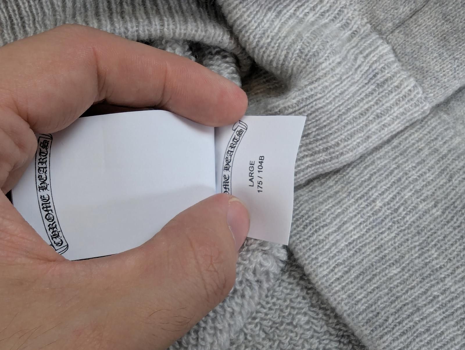 Chrome Hearts Chrome Hearts Life Sentence Cashmere Hoodie in Grey - Large Size US L / EU 52-54 / 3 - 8 Thumbnail