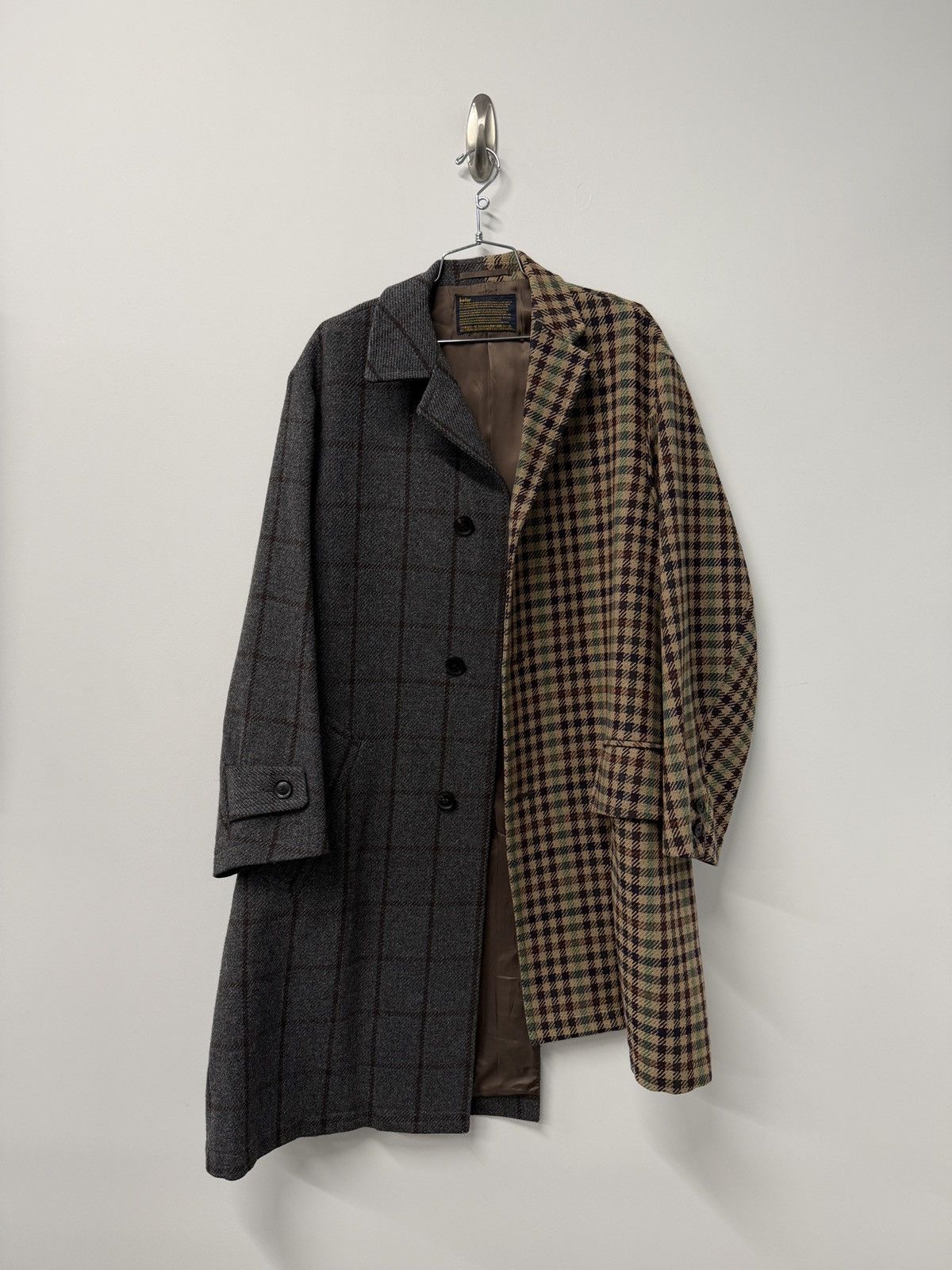 Kolor Asymmetrical Docking Plaid Coat Size US L / EU 52-54 / 3 - 1 Thumbnail