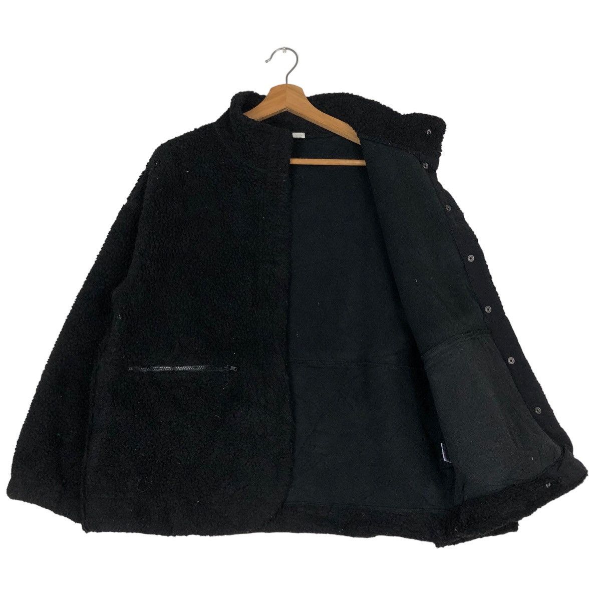 Japanese Brand 🔥Rich Black Vintage Fleece Jacket GU Japan Issey Miyake Size US XL / EU 56 / 4 - 11 Thumbnail