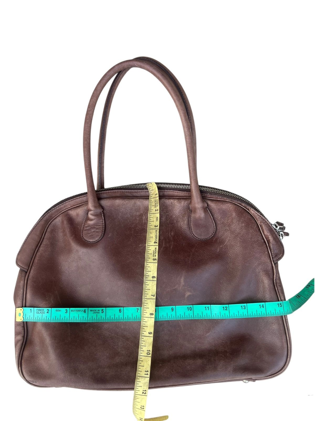 agnes b. Vintage Agnes B. Faded Patina Cow Leather Cargo Bag Size ONE SIZE - 2 Thumbnail
