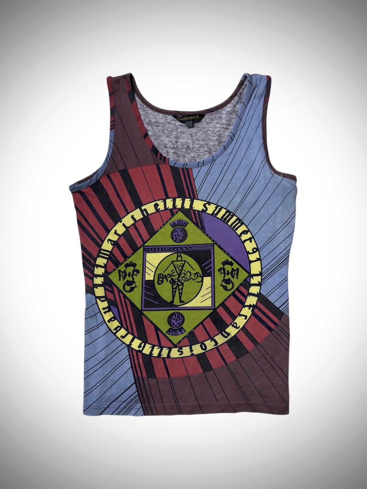 Marithe + Francois Girbaud Archive 1991 Marithe +Francois Girbaud - Summer Art Tanktop Size US S / EU 44-46 / 1 - 1 Thumbnail