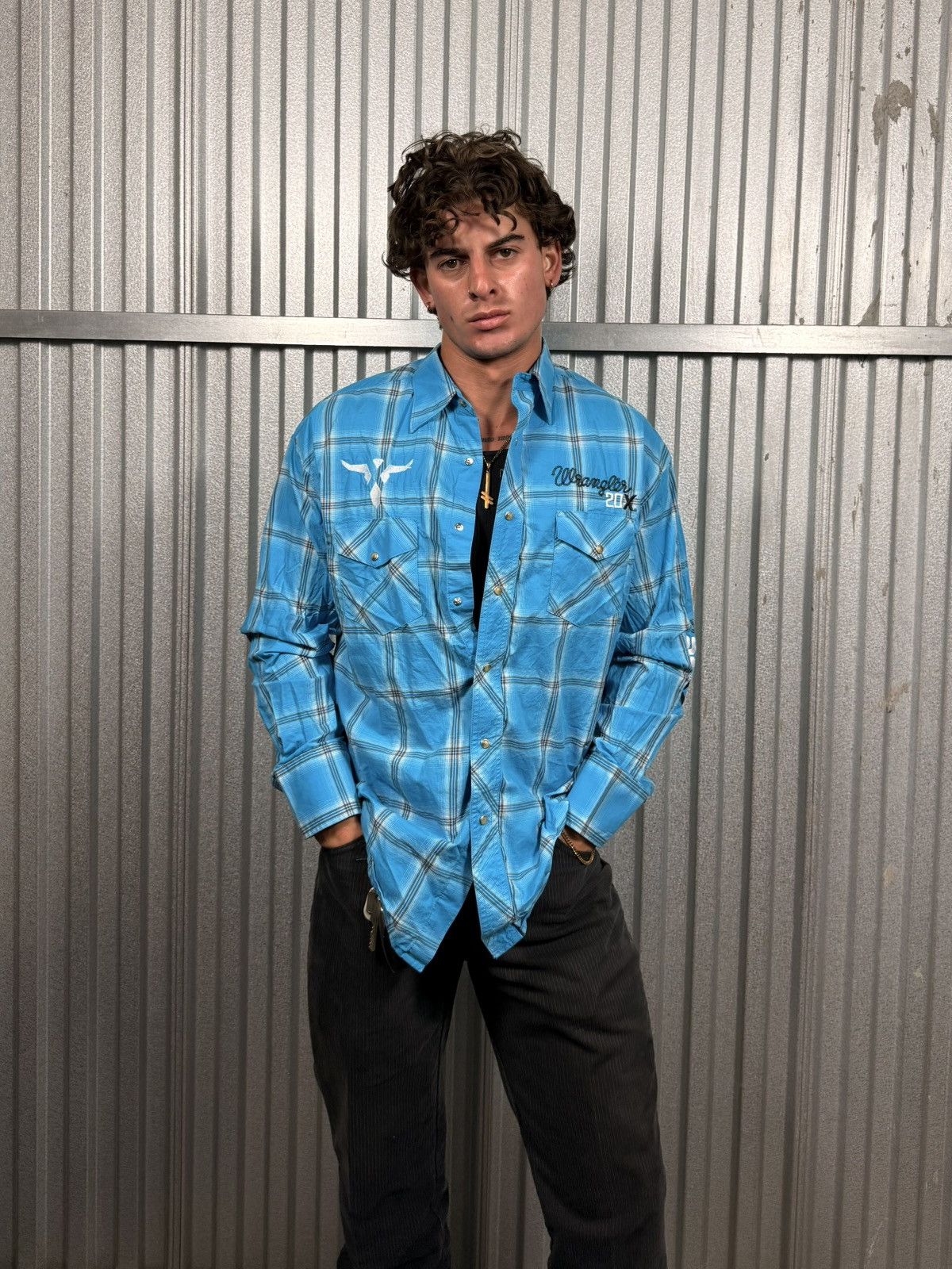 Wrangler Wrangler 20x Western Rodeo Embroidered Pearl Snap Shirt Size US M / EU 48-50 / 2 - 1 Thumbnail