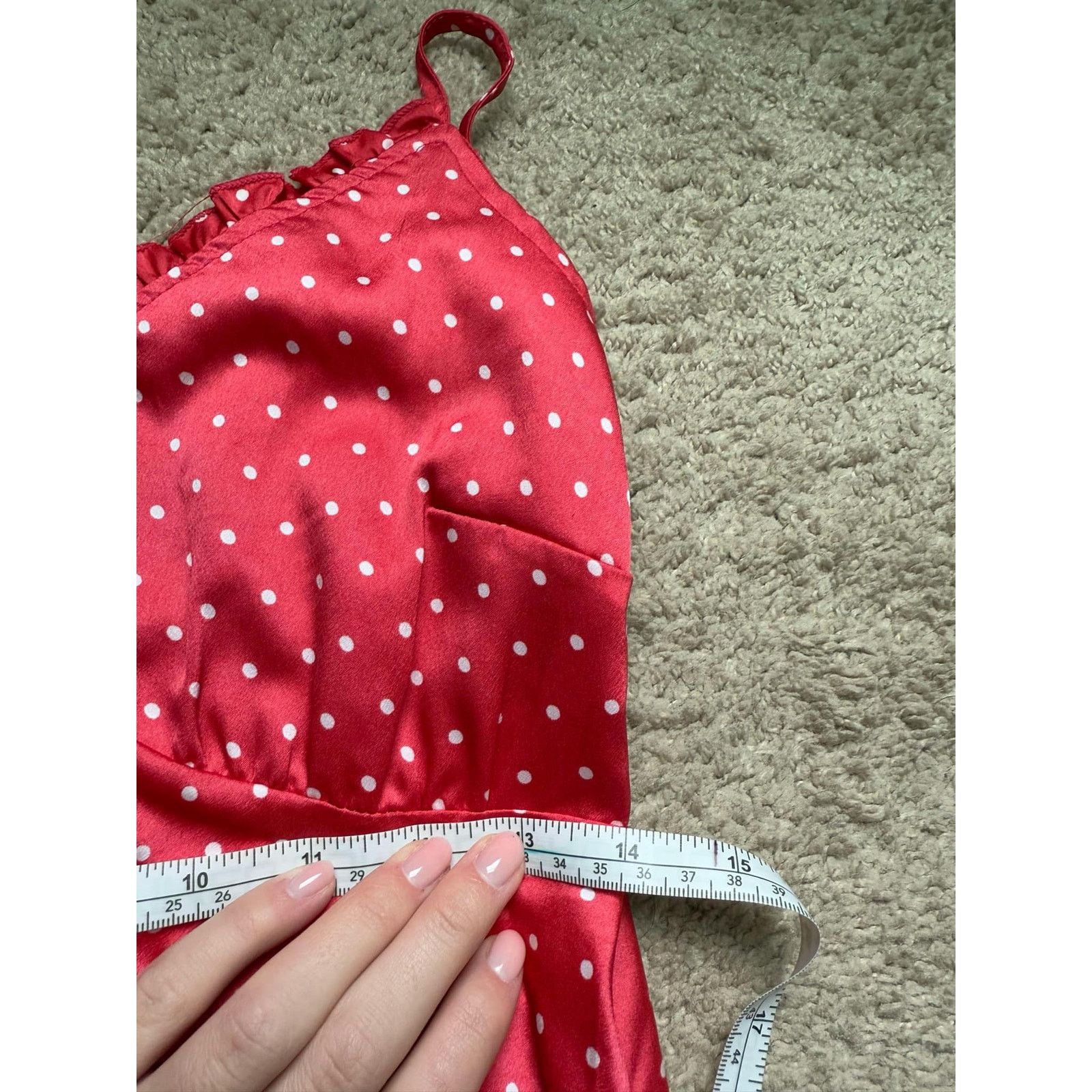 Other Japna Polka Dot Sleeveless V-Neck Midi Slip Dress Red M Size M / US 6-8 / IT 42-44 - 9 Thumbnail