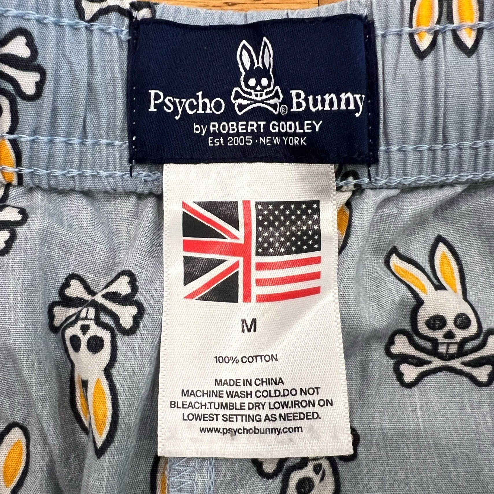 Psycho Bunny VINTAGE Psycho Bunny Jogger Pants Men Medium Blue Lounge Wear All Over Print Casual Travel Size US 31 - 2 Thumbnail