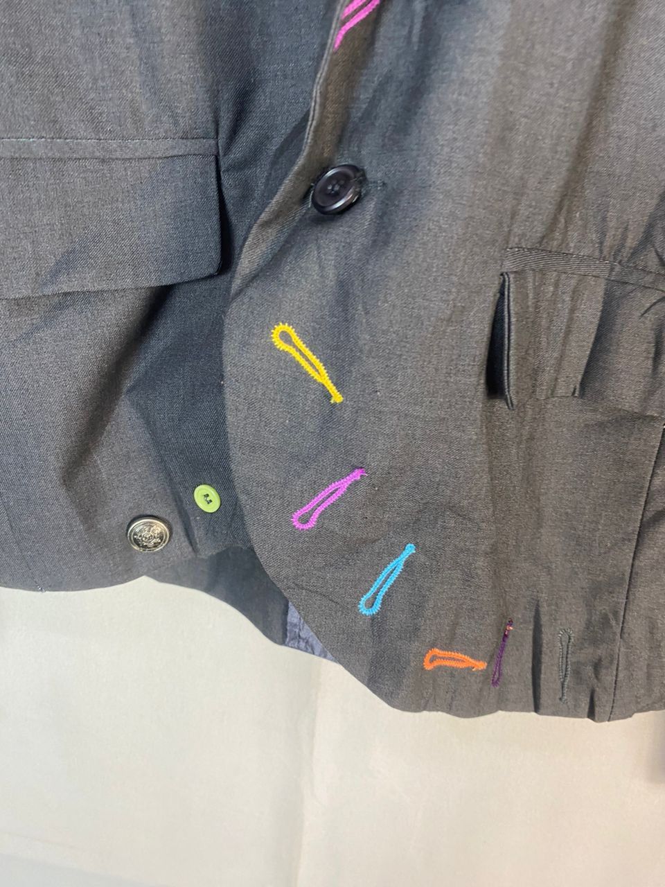 Japanese Brand Unisex🔥Breath mint multicolor button blazer jacket Size US S / EU 44-46 / 1 - 4 Thumbnail