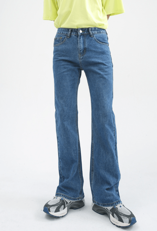 Japanese Brand Japanese retro all-match slim wide-leg flared washed jeans Size US 32 / EU 48 - 2 Thumbnail